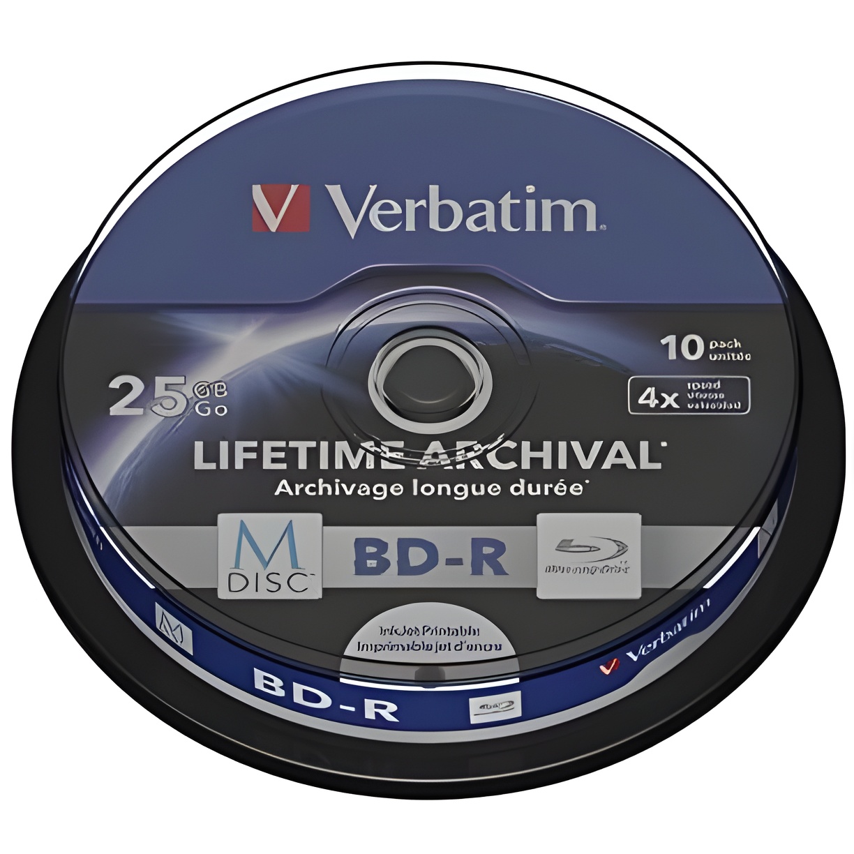 Verbatim 43825-25 GB BD-R Disc, 4x