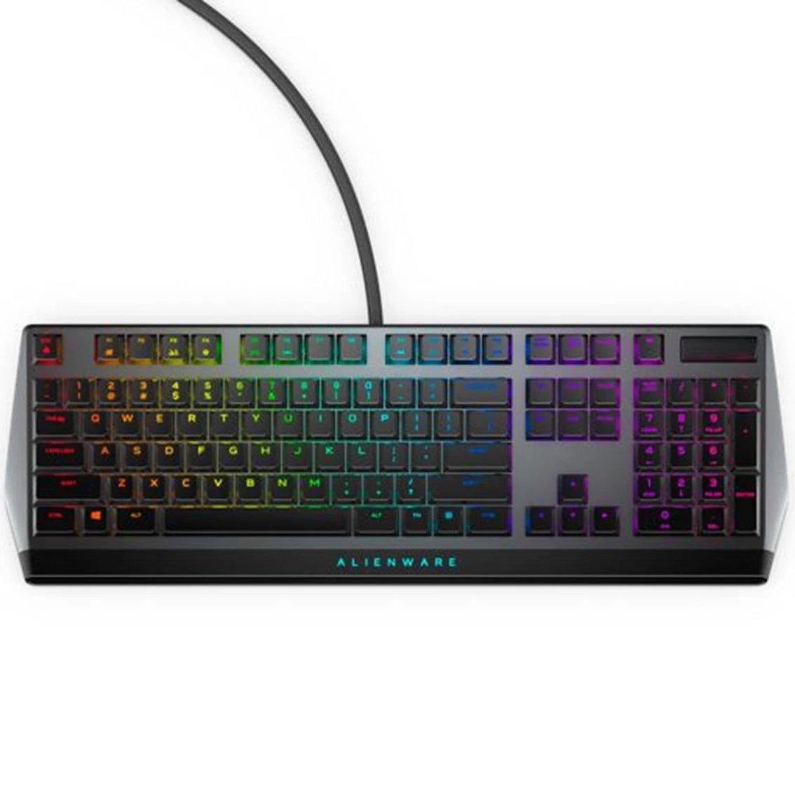 Dell - Teclado mecánico AW510K-G-WW para gaming con switches Cherry MX Low Profile Red, retroiluminación RGB por tecla y teclas programables