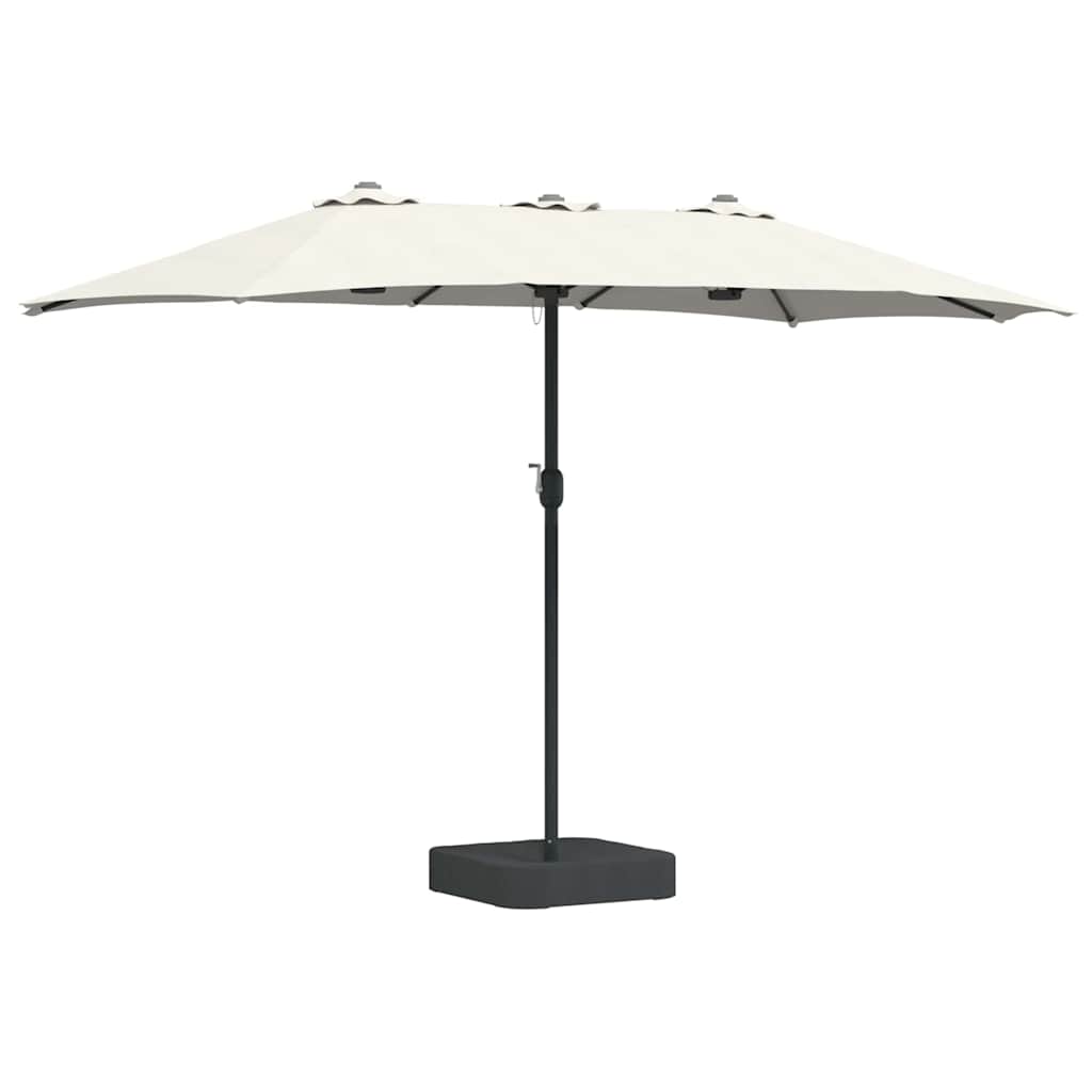 vidaXL Sombrilla de jardín Arena 385 x 209 x 244 cm Poliéster y Acero