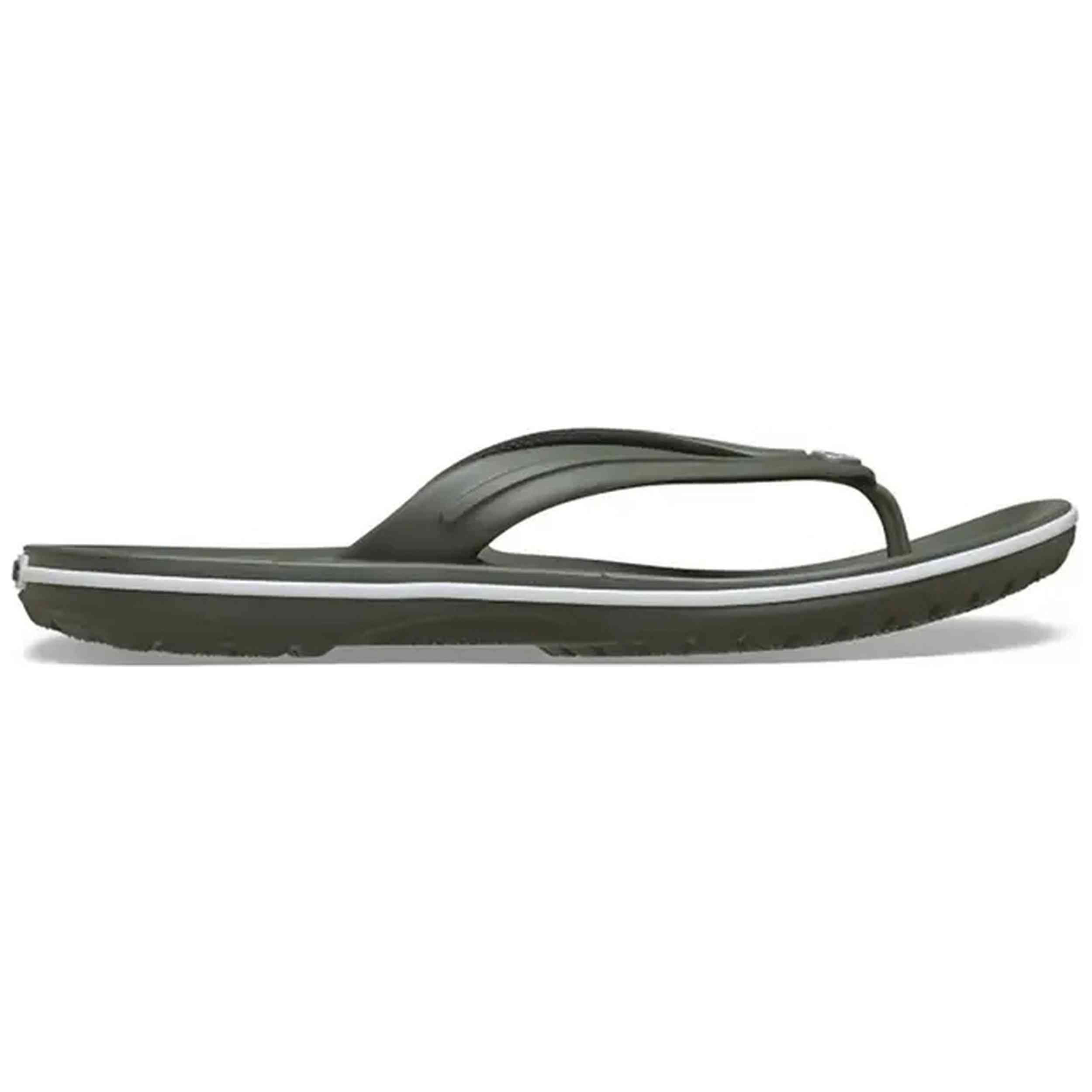 Zuecos Crocs modelo Crocband Flip U en color Verde