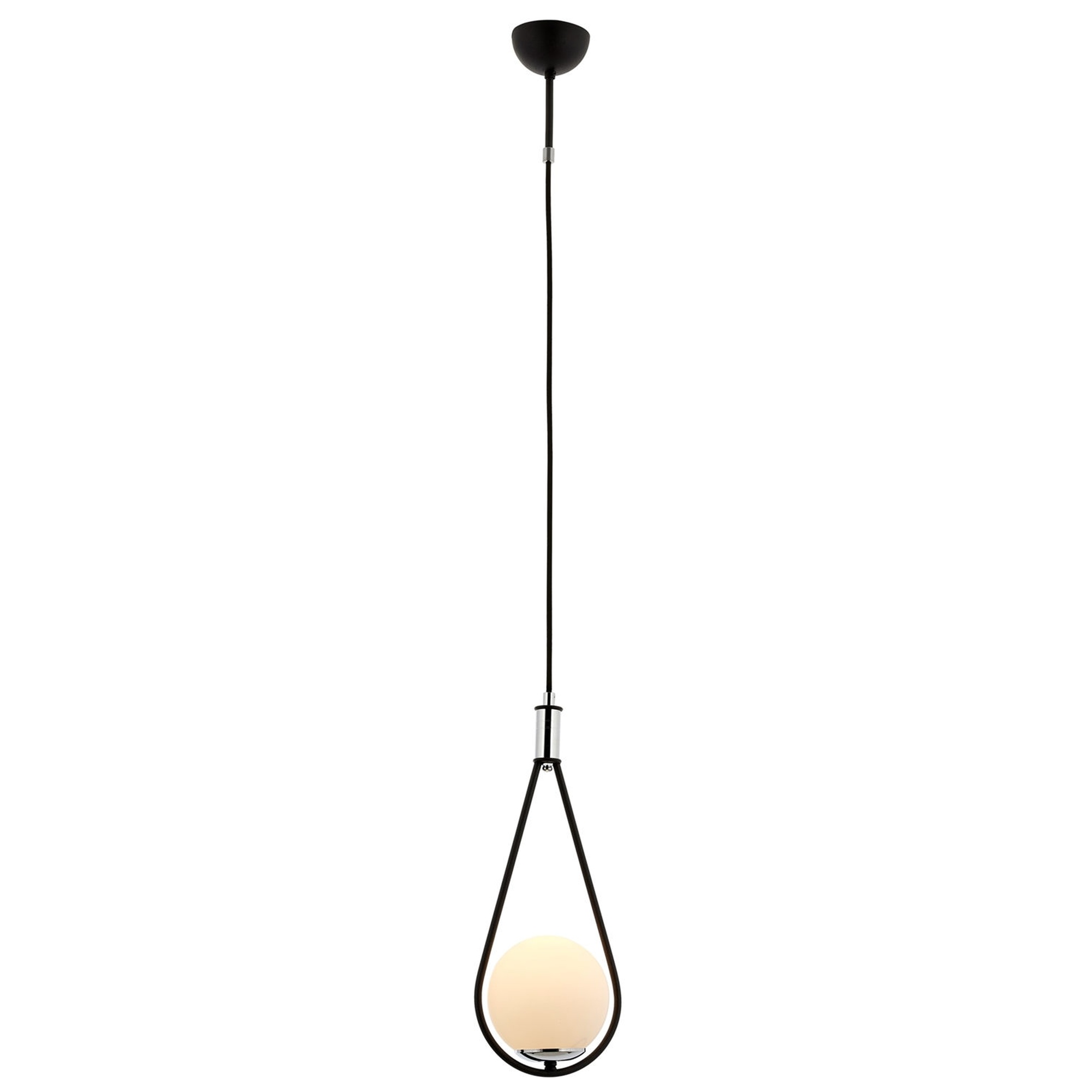 Lámpara de techo colgante WELLHOME de 20x120 cm elaborado con metal y vidrio de color negro
