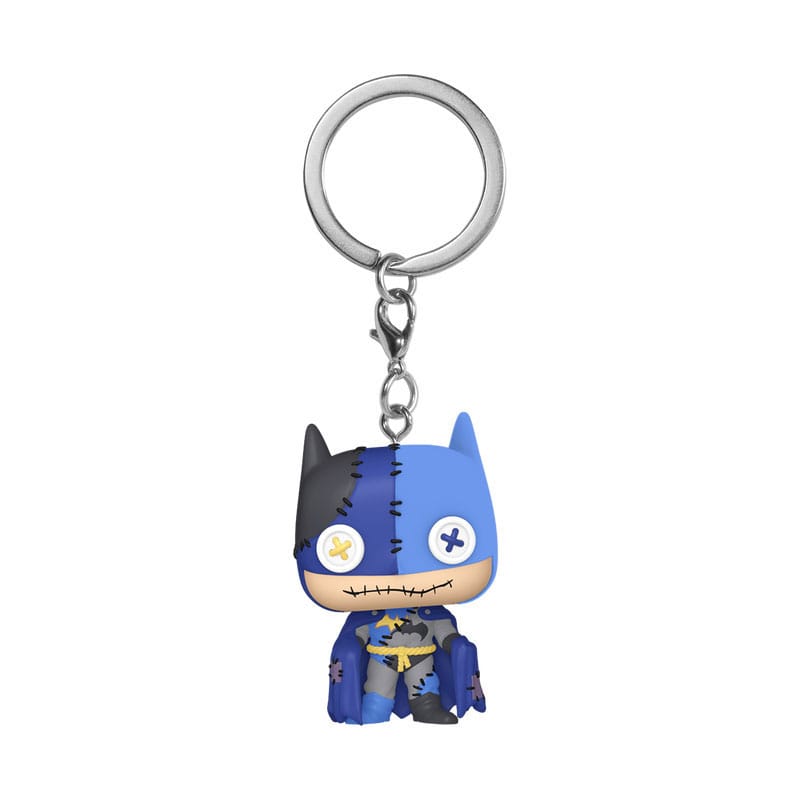 Funko Pop! Keychain: Patchwork - Batman​ - DC Comics - Minifigura de Vinilo Coleccionable Llavero Original - Relleno de Calcetines - Idea de Regalo- Mercancia Oficial - Comic Books Fans
