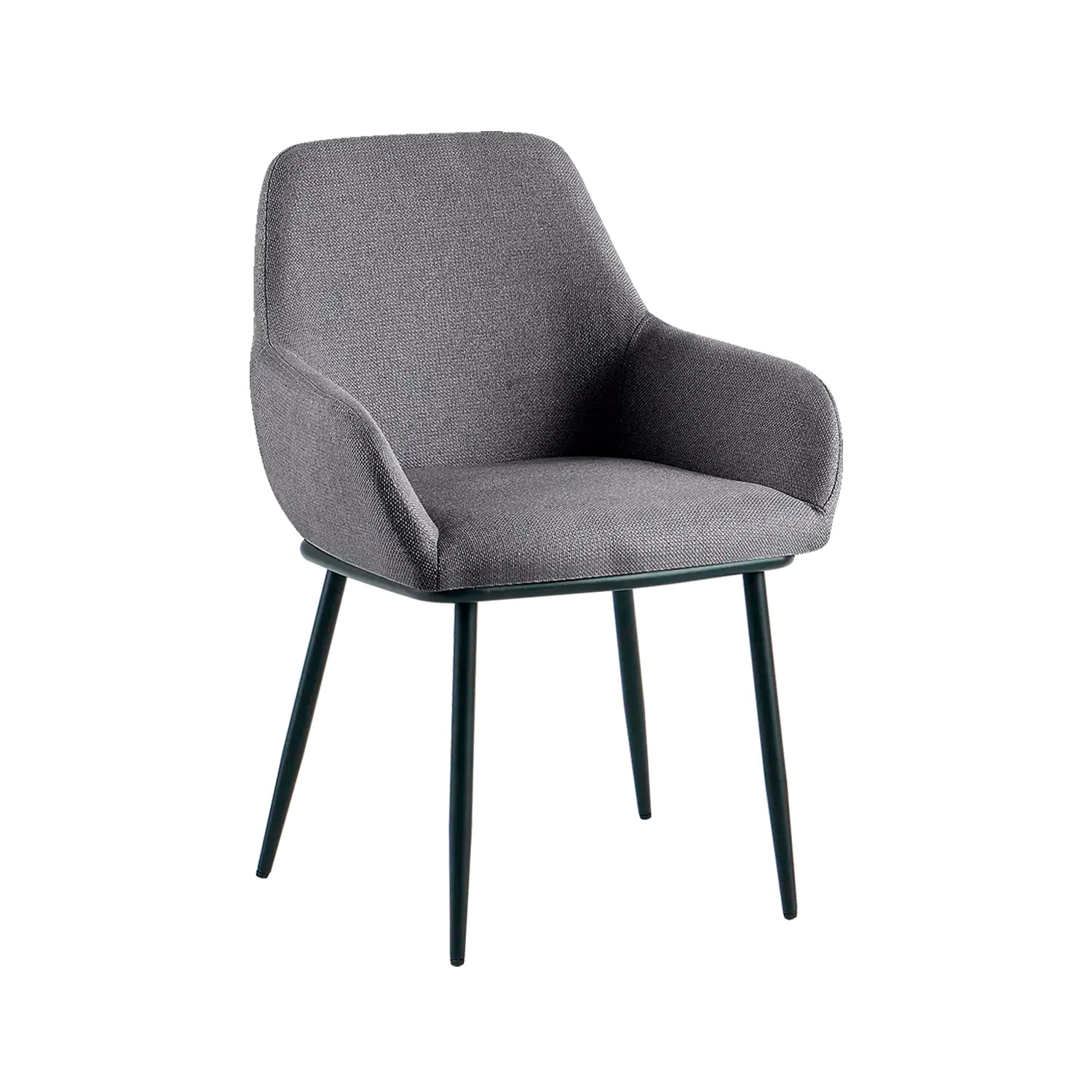Set de 2 sillas de comedor tapizadas verna  gris para hogar moderno mueble de almacenaje  - Homekit