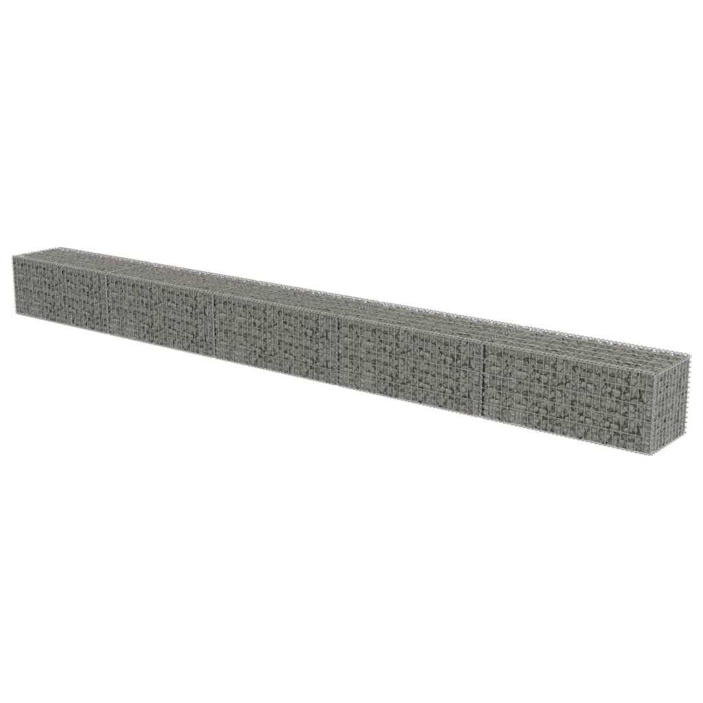 Vidaxl Muro de Gaviones de Acero Galvanizado 20x20x100cm