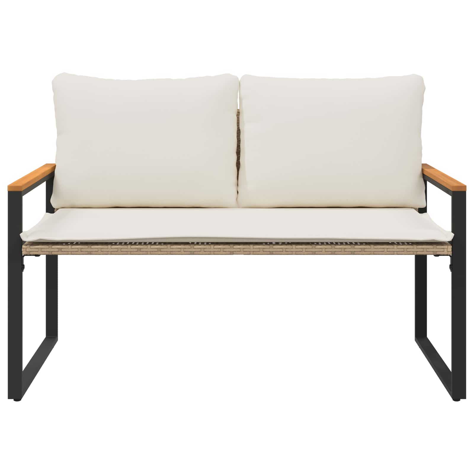vidaXL Banco con cojín 115 x 65 x 72 cm Ratán