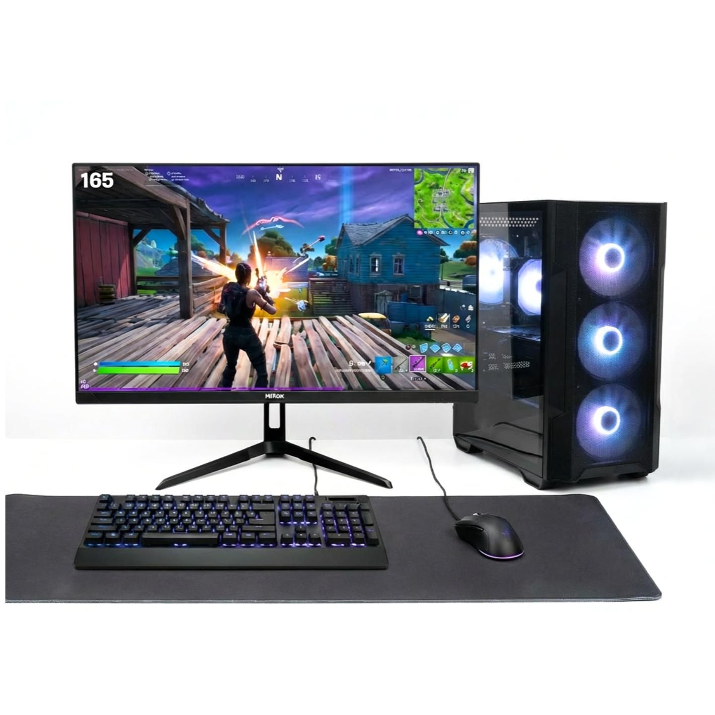 PC Gaming Completo 16GB RAM y SSD con GTX 1060 / i5 10400F + Monitor 165Hz 1080p 24" + Teclado, ratón, auriculares y alfombrilla Gaming, incluye Wifi 6, Bluetooth y Windows 11 Pro activado. Garantía 3 años España