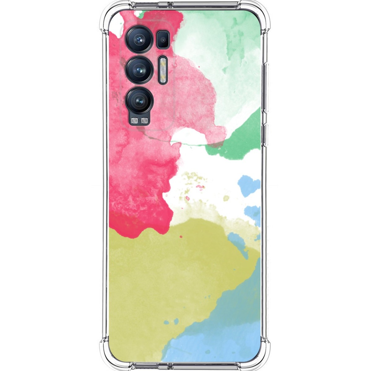 Funda Silicona Antigolpes para Oppo Find X3 Neo 5G diseño Acuarela 02 Dibujos