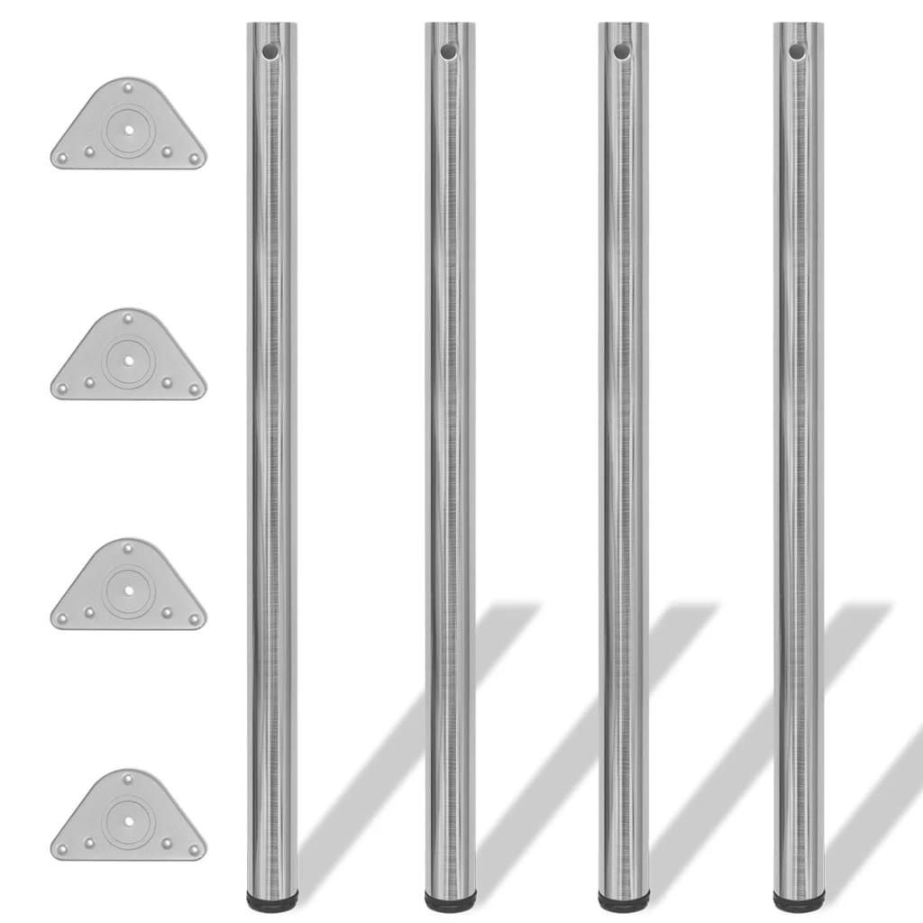 vidaXL 4 Patas de mesa ajustables en alturas 1100 mm