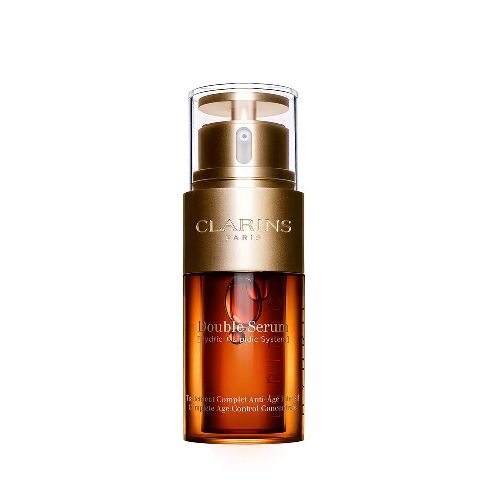 Clarins - Sérum facial Double Serum 30 ml con doble acción antioxidante y revitalizante para cuidado facial integral, ideal para piel fatigada y pérdida de firmeza
