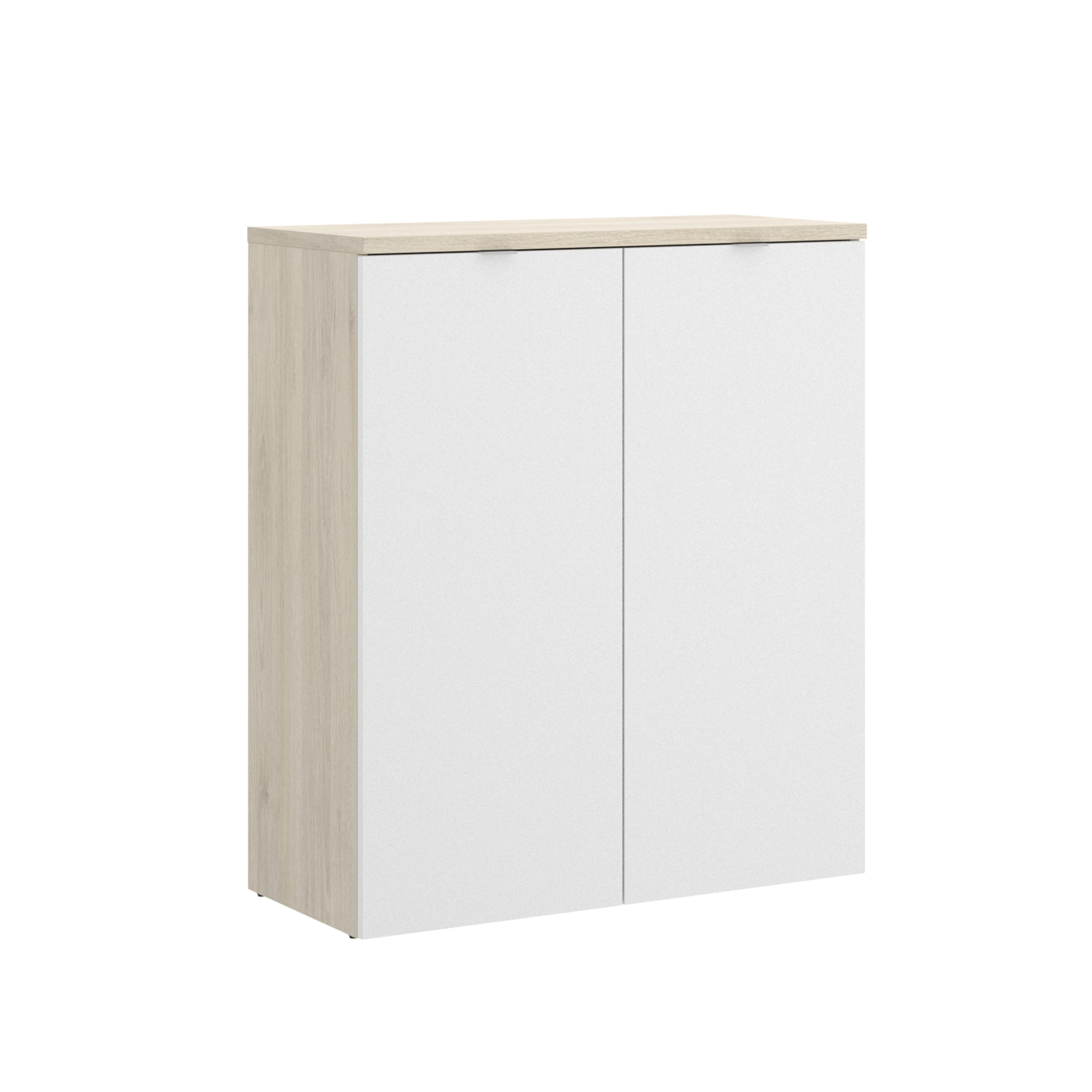 Dekit Armario Bajo ROX 2 Puertas 96x79x40 Natural/Blanco Brillo