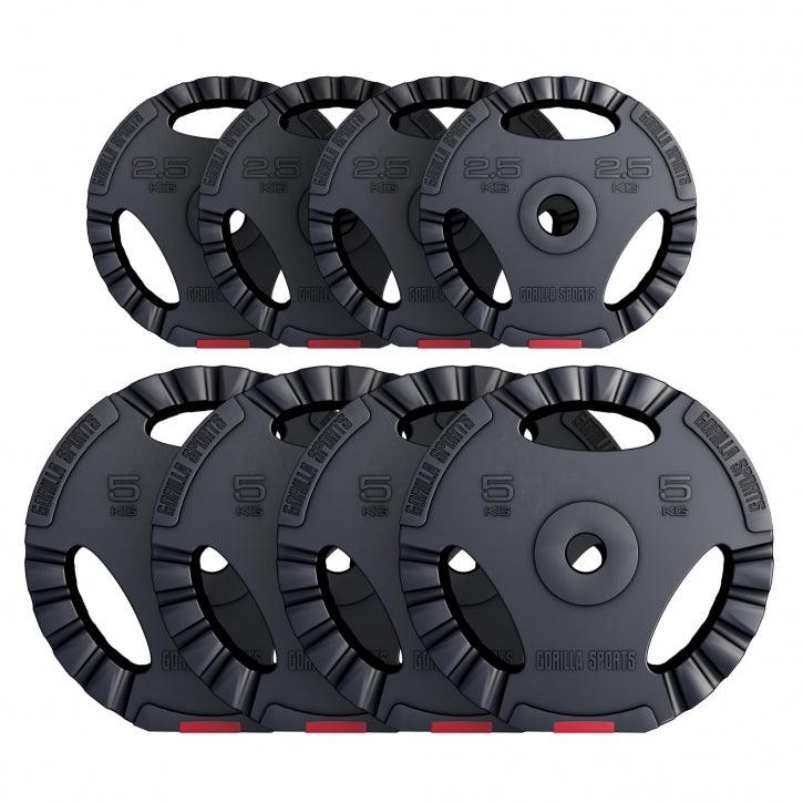 Disco de Pesas de Plástico con Triple Agarre 1,25 - 15 kg