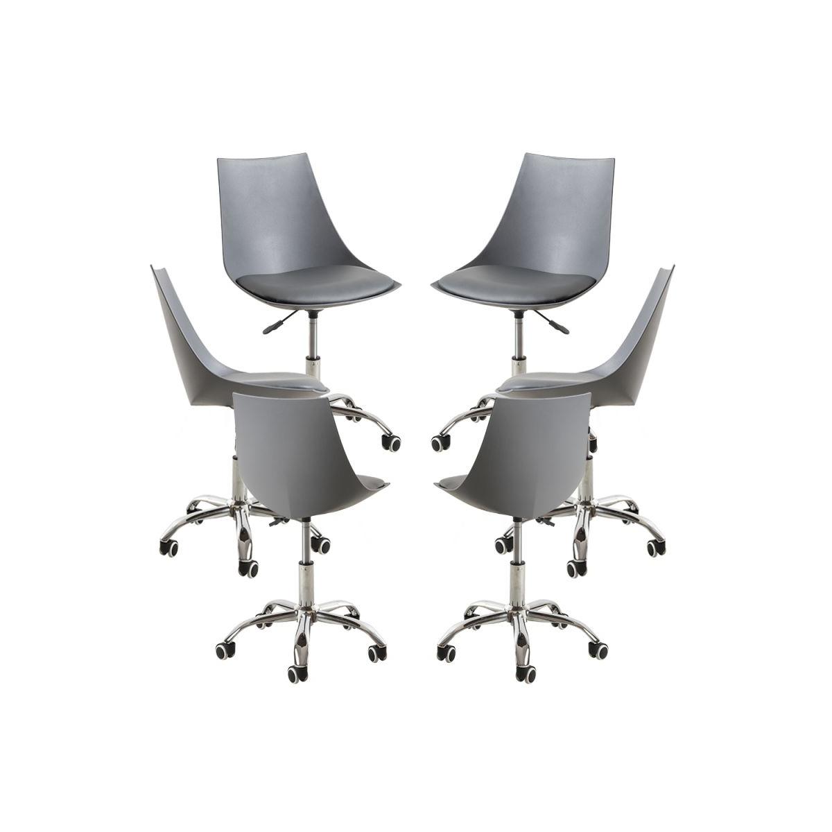 Regalos Miguel - Packs Sillas - Pack 6 Sillas Blok Office - Gris oscuro