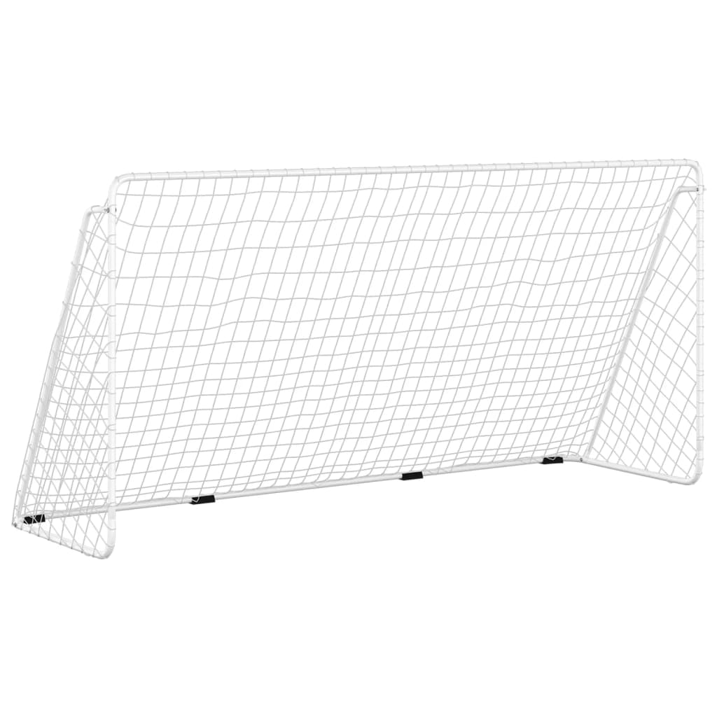 vidaXL Portería de Fútbol con Red Acero Blanco Patio Jardín Exterior Entreno Dimensiones 180 x 90 x 120 cm,  125 x 96 x 60 cm,  214 x 75 x 152 cm y mas
