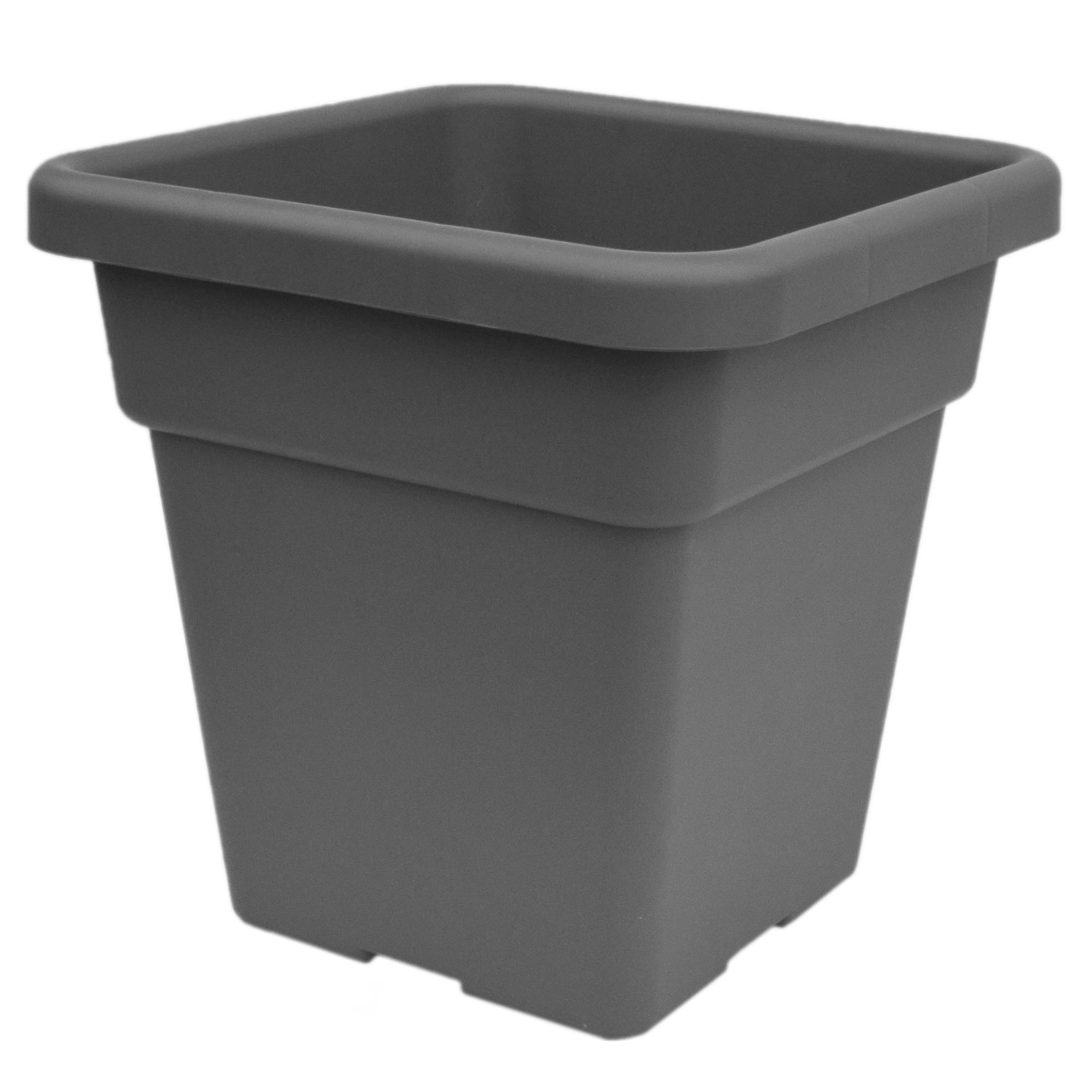 Maceta Cuadrada Grande Quadro Maxi 38 Cm Antracita para Exteriores