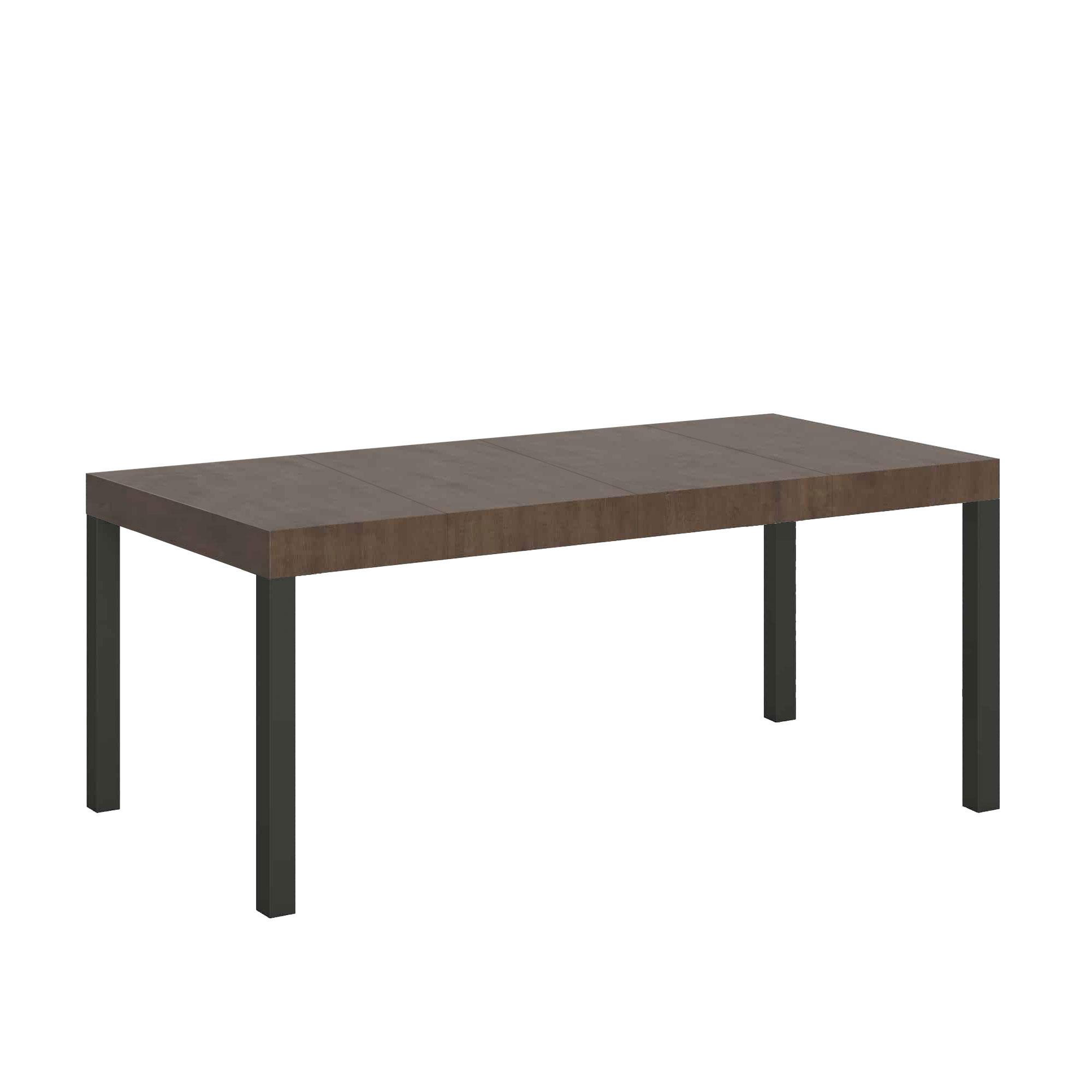 Mesa extensible 90x90/246 cm Everyday Premium Estructura Nogal Antracita - Itamoby