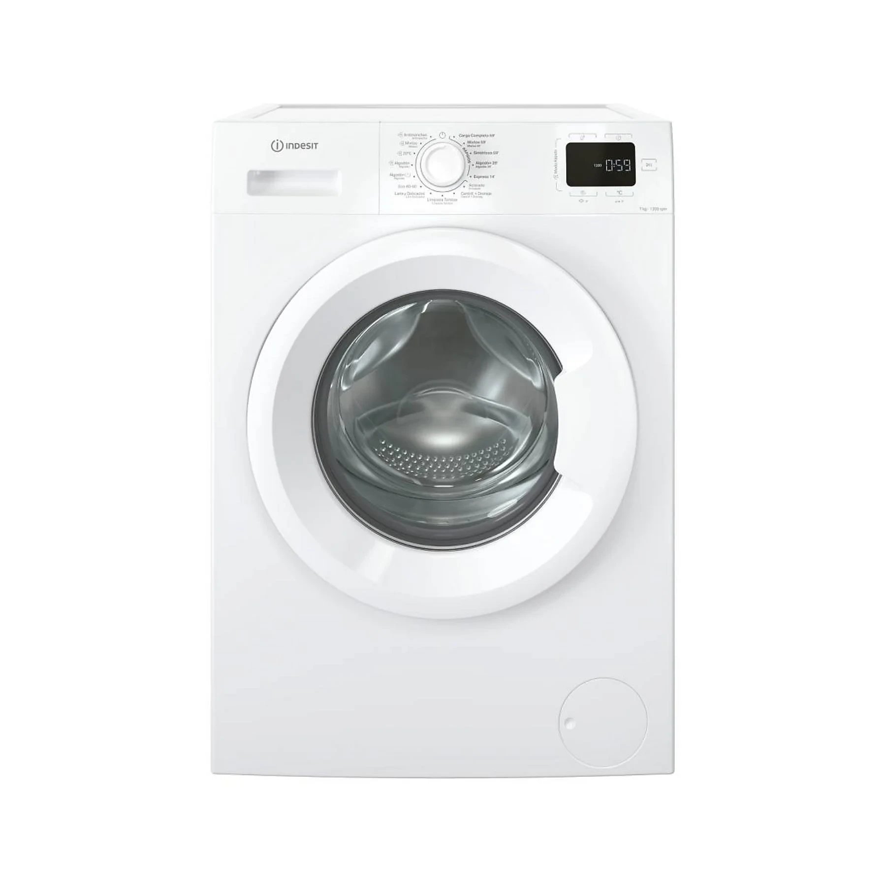 Lavadora Indesit IMA762 de 7Kg Clase A y 1200Rpm  | Blanco, Lavado rápido, Botón Push&Go, Motor Inverter, Bajo consumo, Garantía 10 años