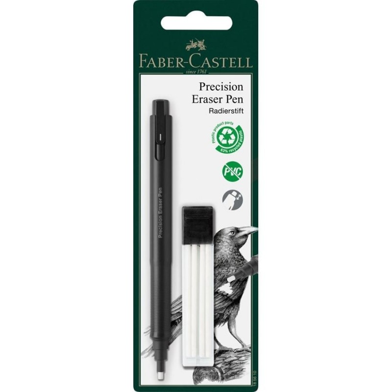 Faber-Castell - Precision Eraser Pen goma Plástico Negro 1 pieza(s) 185610