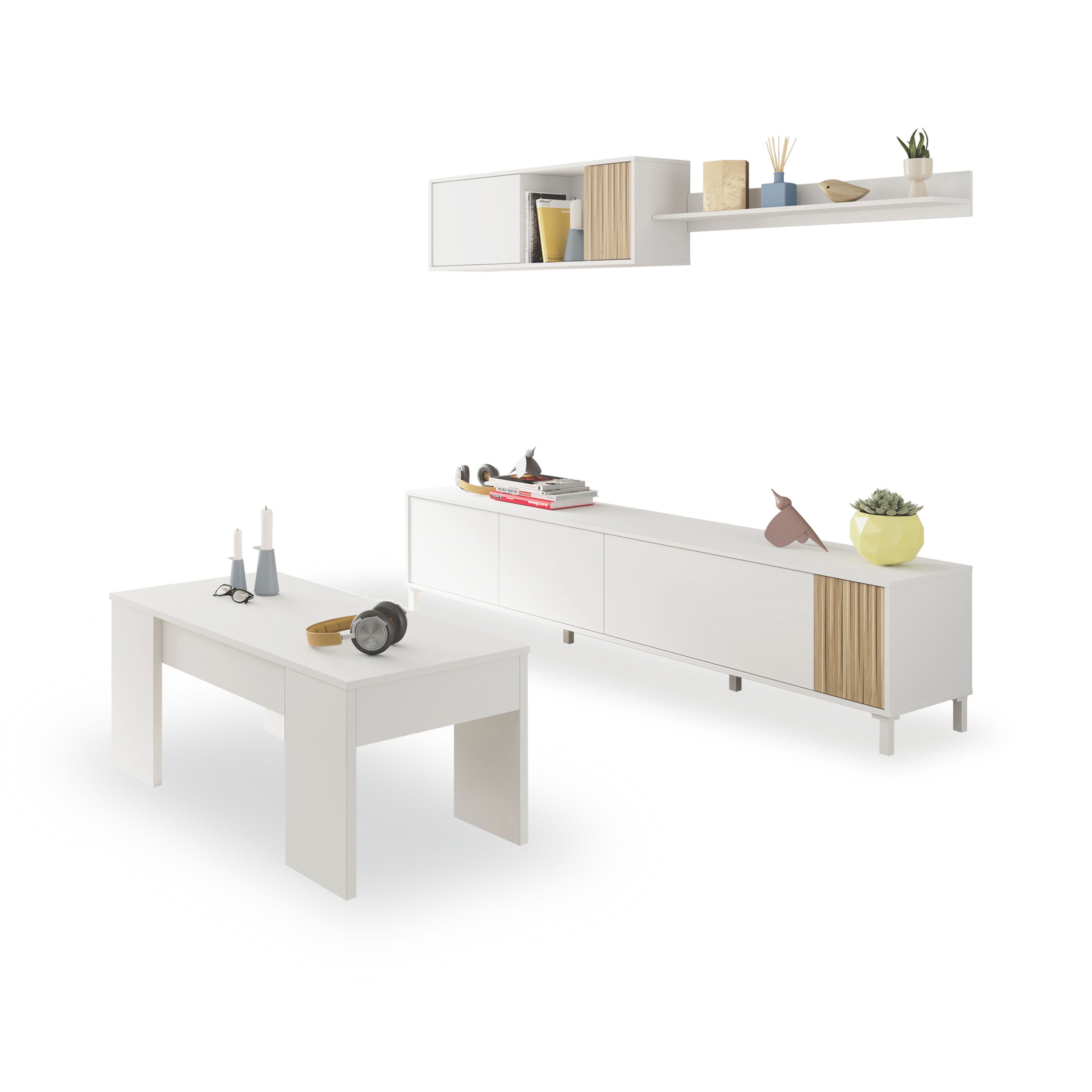 duehome - Pack salón con mesa de centro Nitza Plus V2