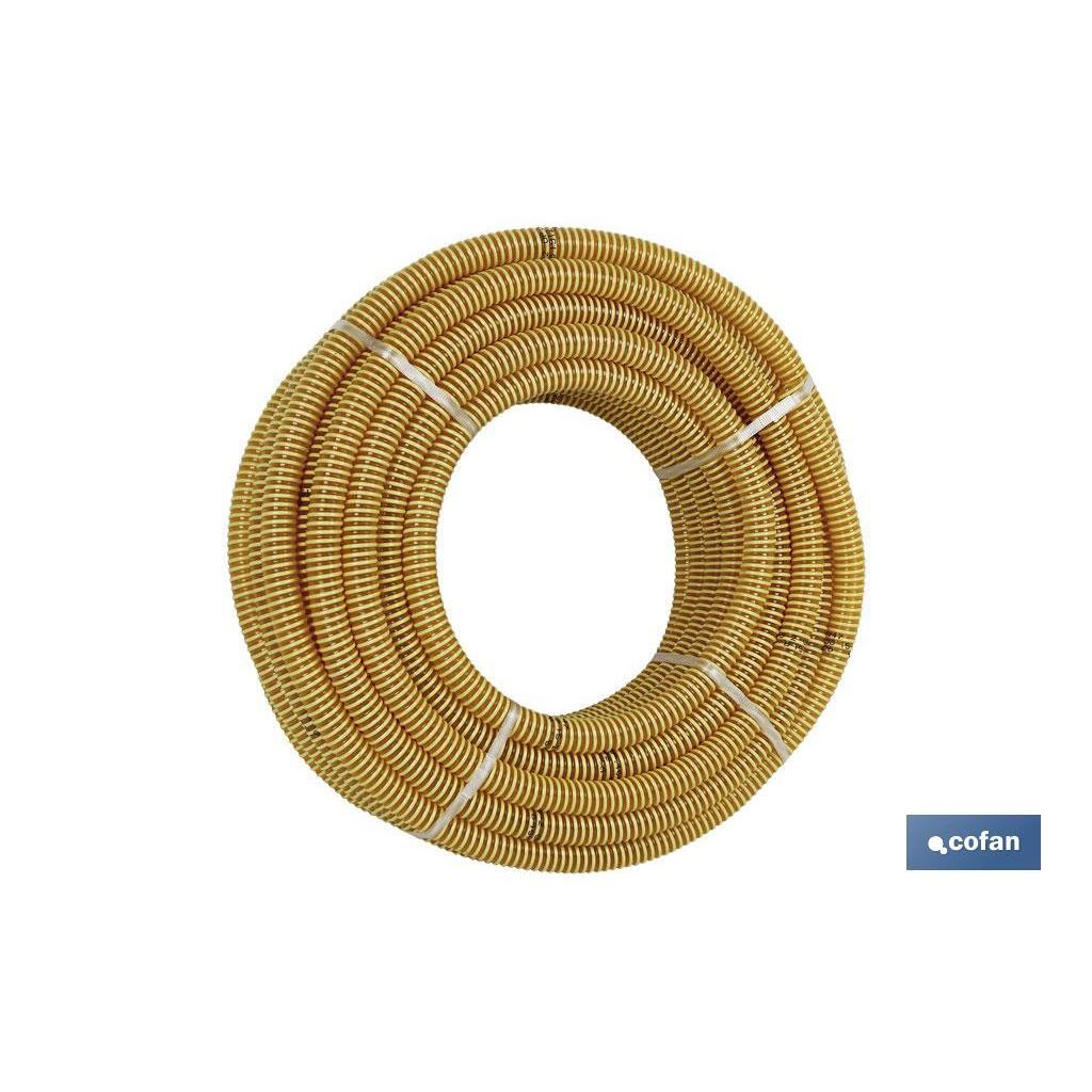 Cofan Rollo de Tubo en Espiral Amarillo PVC Plastificado