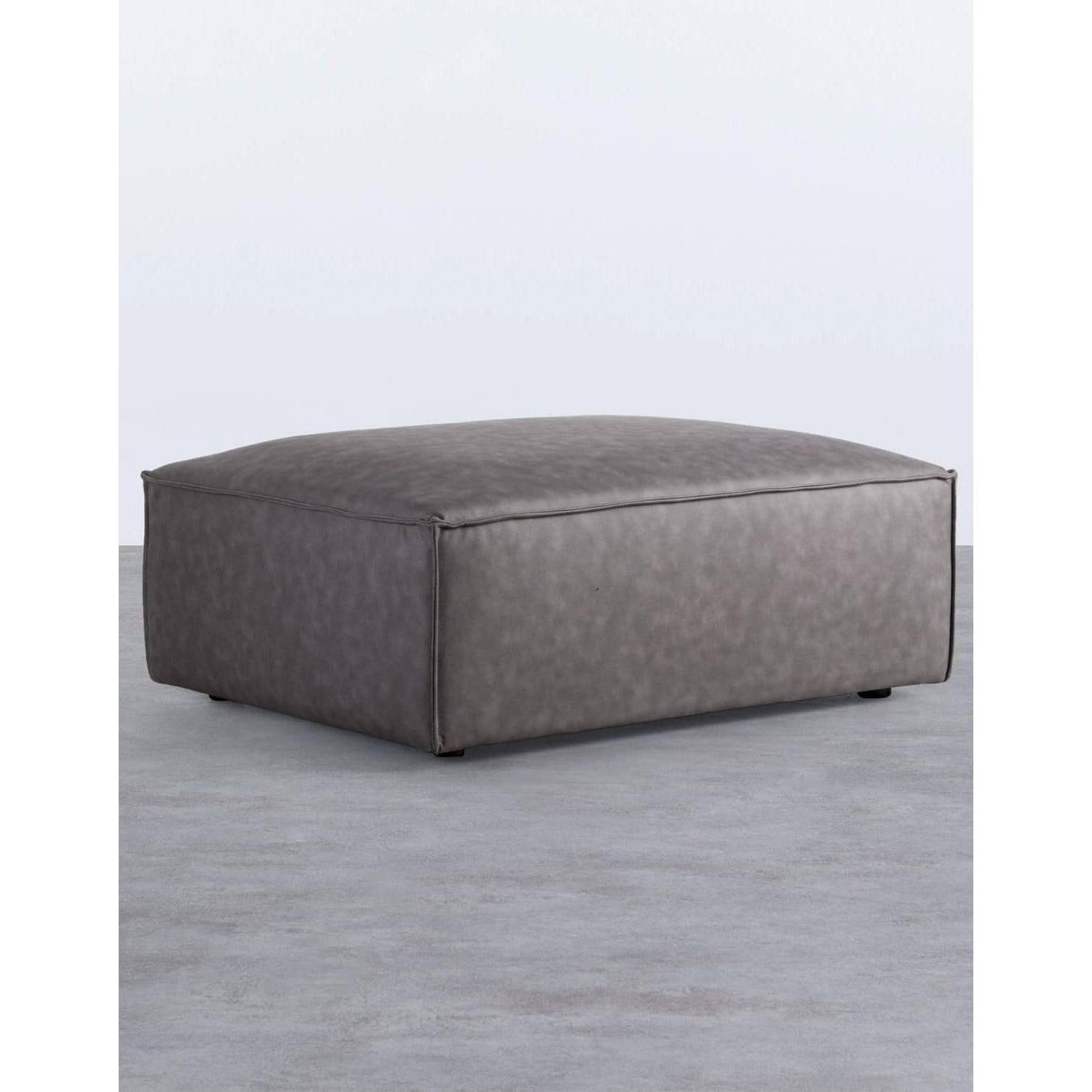 ORION91 Módulo Asiento (74 x 40 x 95cm) Sofá PUF Tela Suede Versátil Suave Tacto Afelpado Color Gris Carbón Oficina Comedor Salón - SpazioLuzio