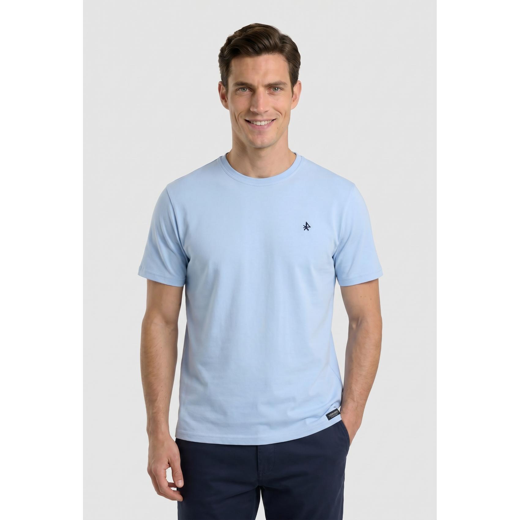 Camiseta logo Valecuatro celeste