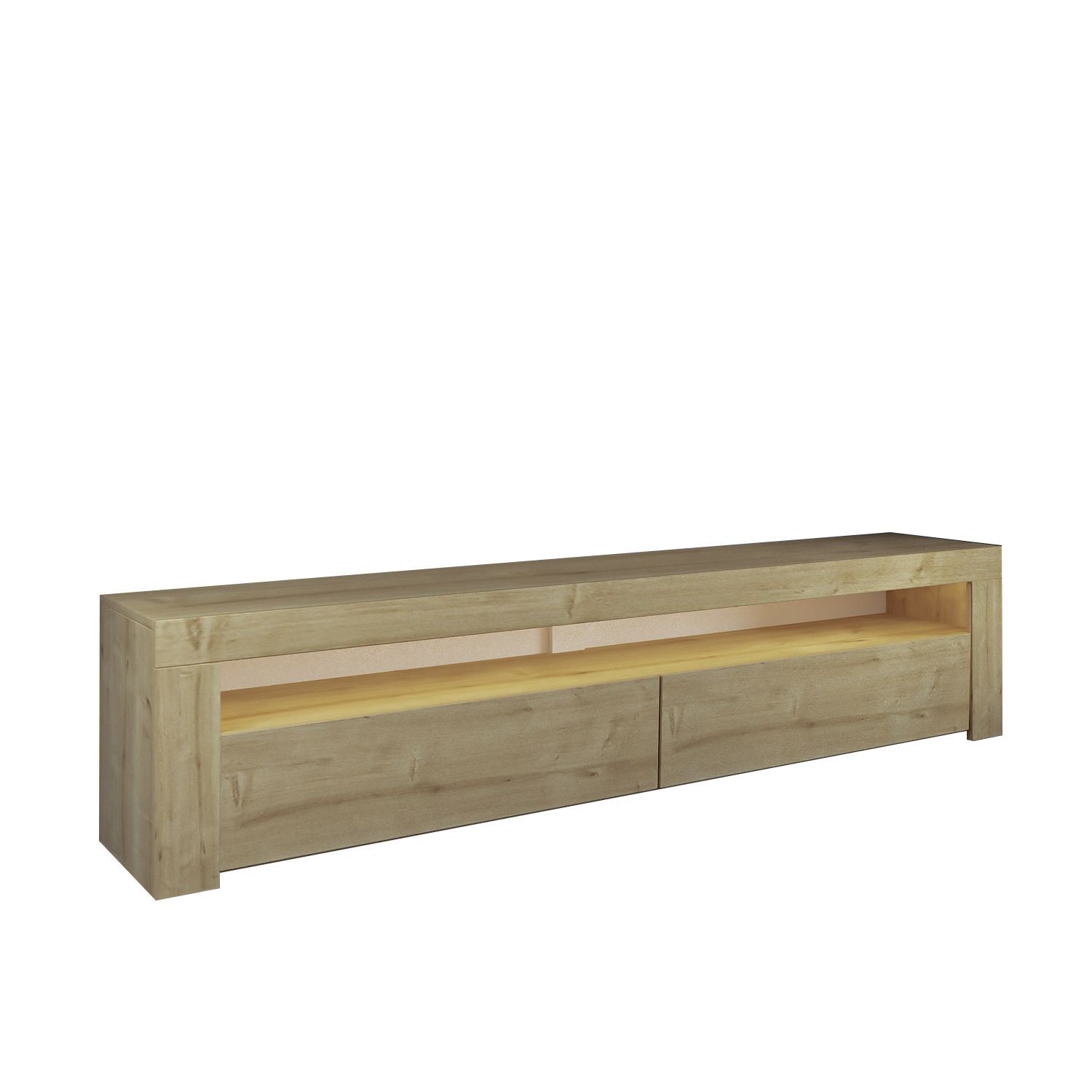 Habitat y Jardin - Soporte de TV de madera "Bati" - 150 x 36 x 46 cm - Beige