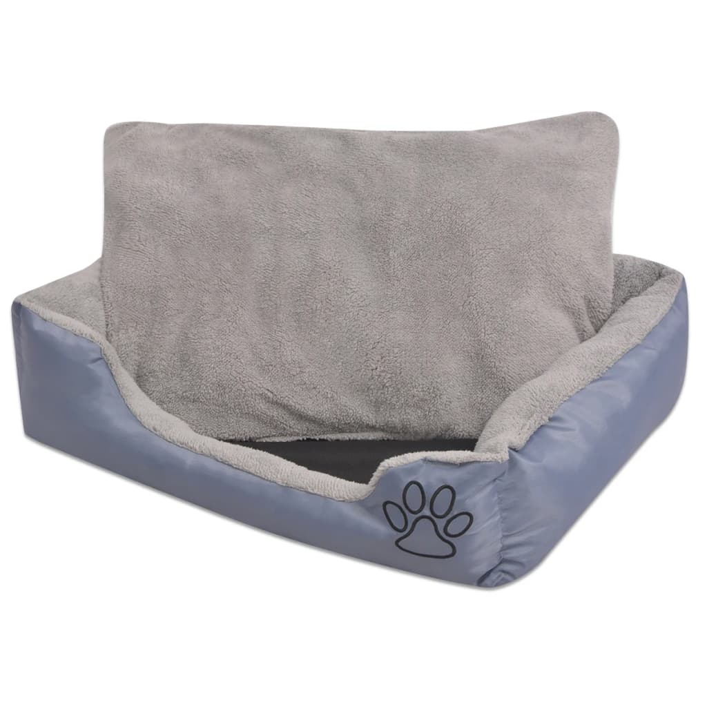 vidaXL Cama para Perro con Cojín Acolchado XXL Tela Oxford Pelo Sintético Color Gris,  Negro, y mas
