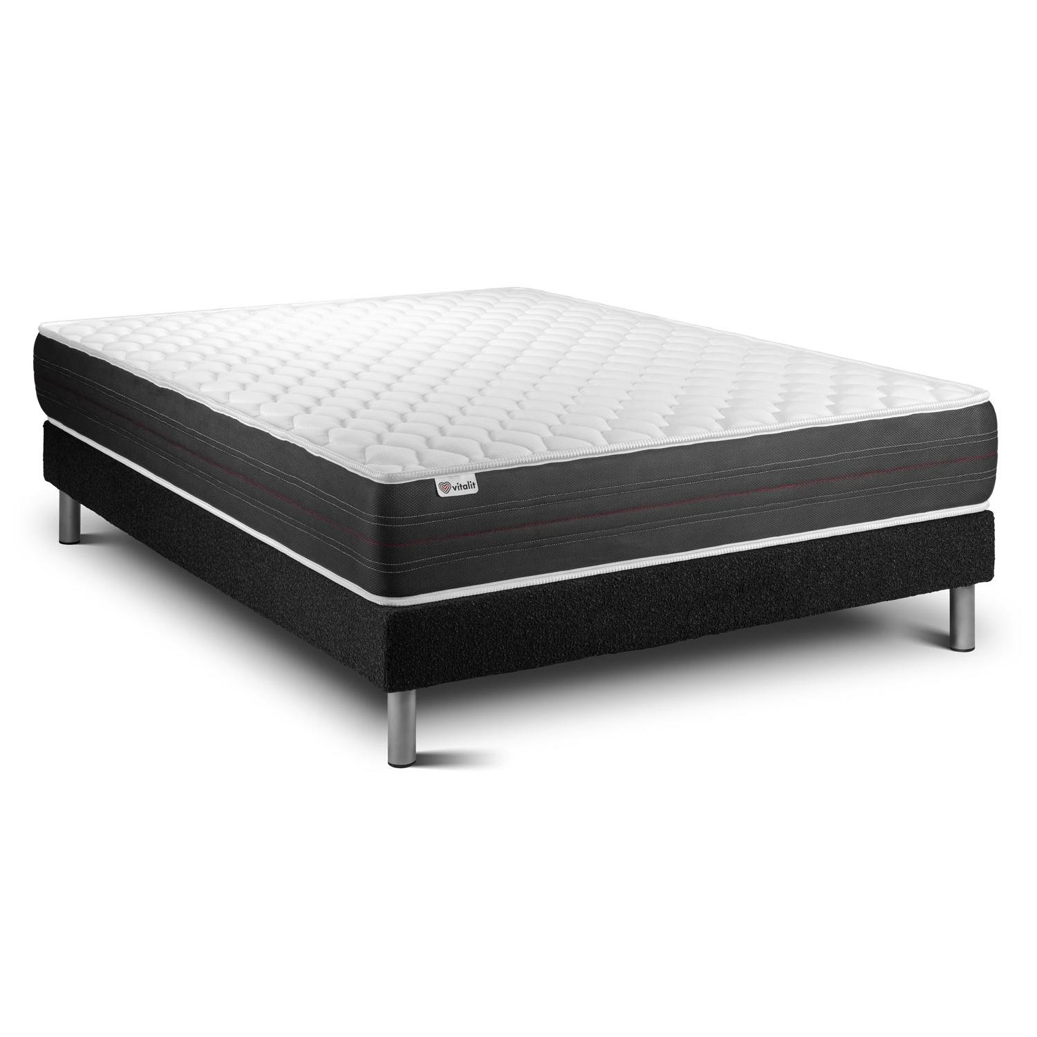 Conjunto VITAL SPRING 140 x 200 cm somier Kit negro