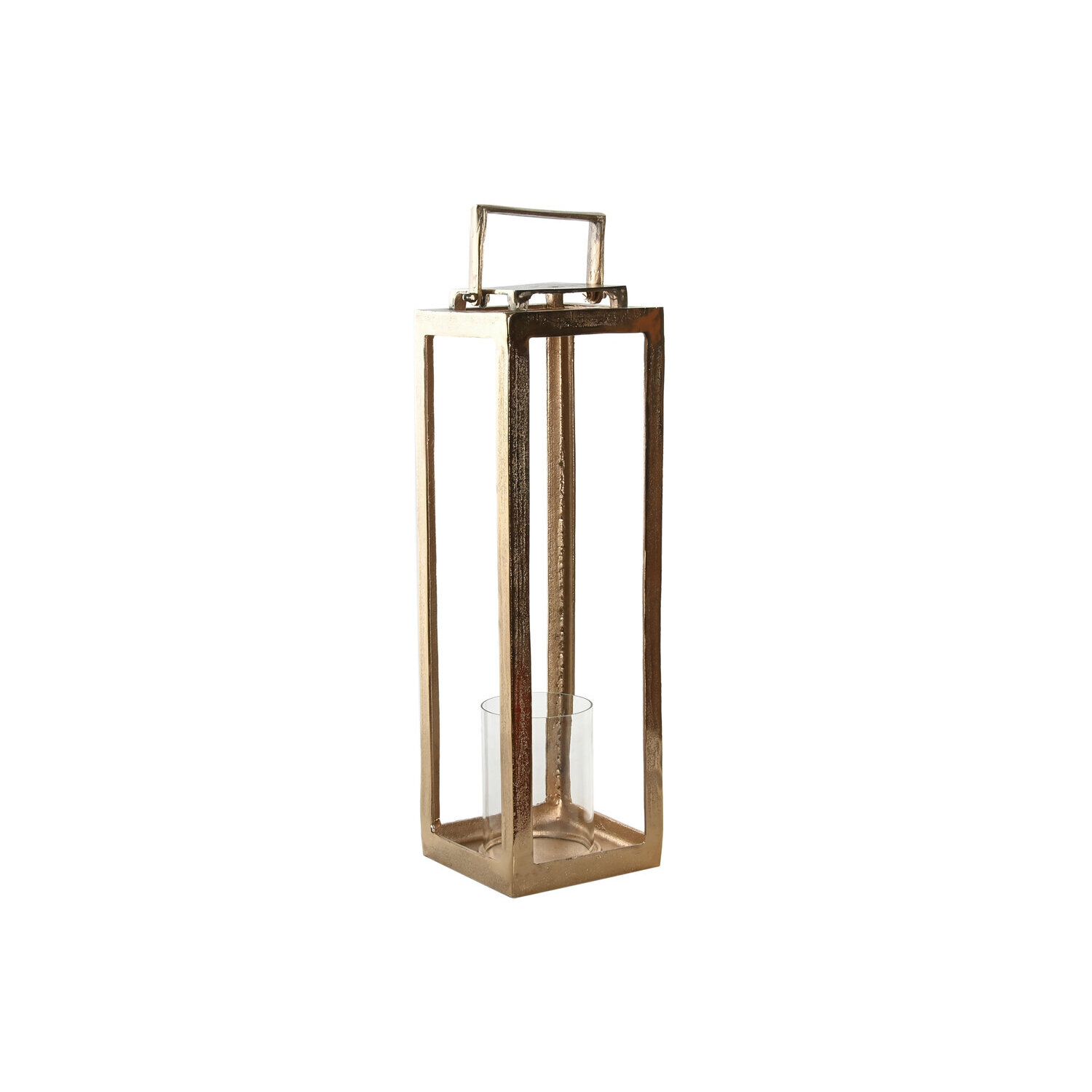 Farola aluminio cristal 20x20x74 dorado , La mejor decoración para tu hogar.