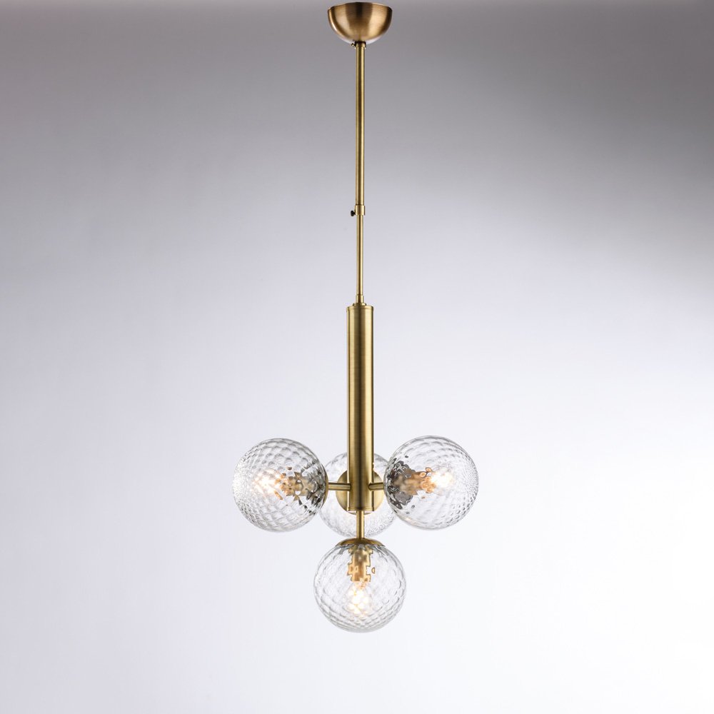 Araña Contemporánea DE LA Armonía de bronce 4 Luces E14