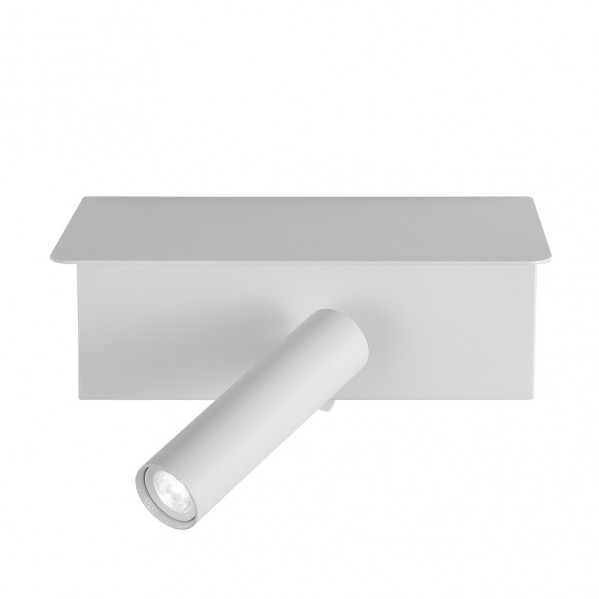 Aplique 3w 4000k leonardo blanco c/estante y usb  150lm c/interruptor 14x18x14cm orientb
