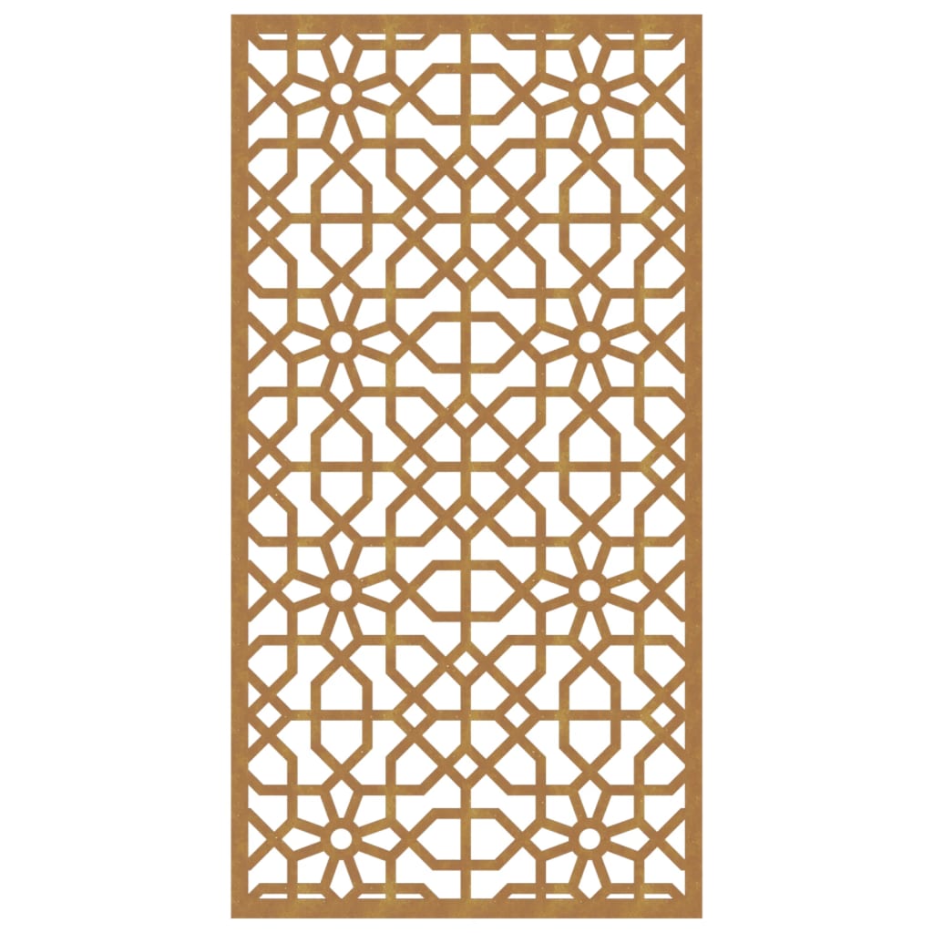 vidaXL Adorno de pared de jardín acero corten diseño morisco 105x55 cm