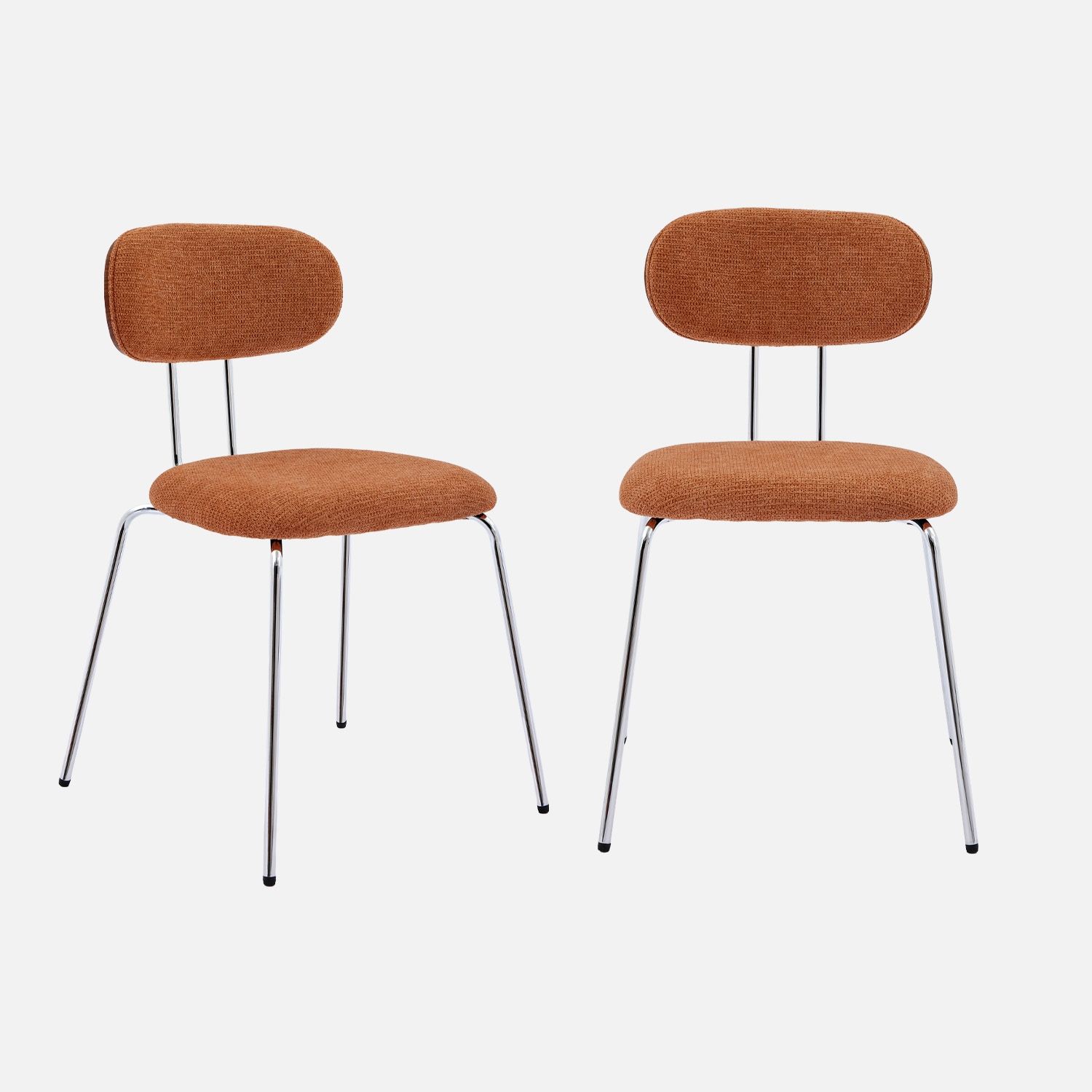 sweeek - Silla de madera curvada teñida de nogal y tejido repelente al agua , set de 2 , Erin , 45x55x80