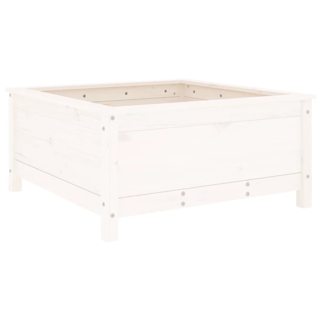 vidaXL Jardinera madera maciza de pino 82,5x82,5x39 cm Color Pino natural,  Pino blanco,  Pino gris y mas