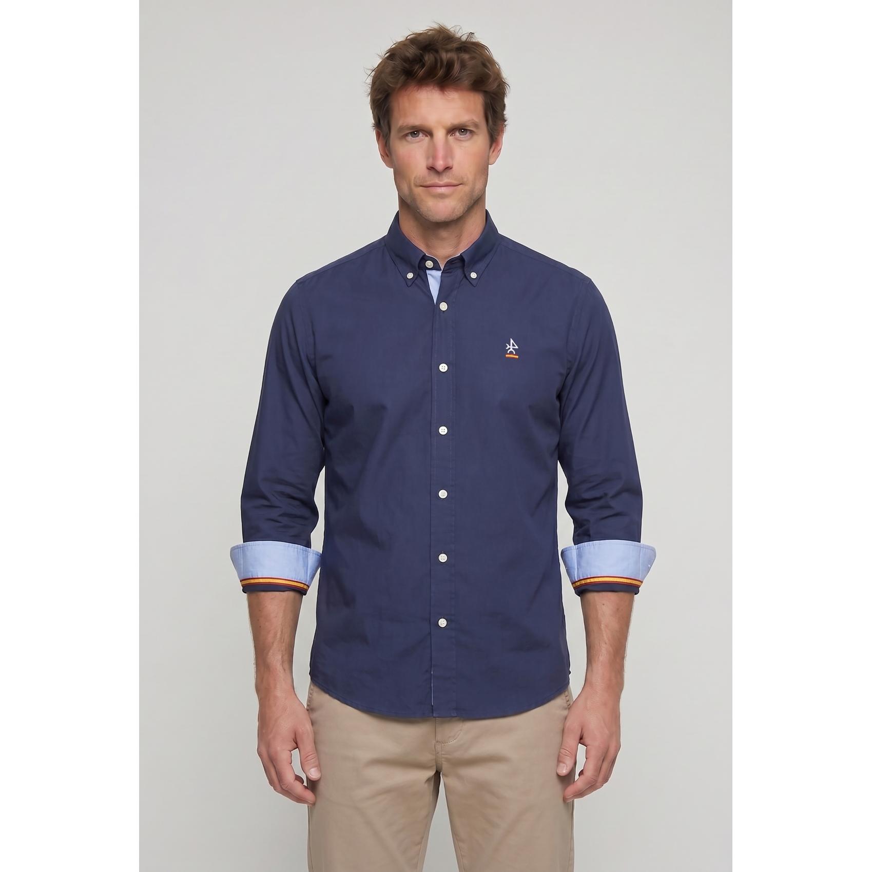 Camisa Valecuatro clásica España azul marino