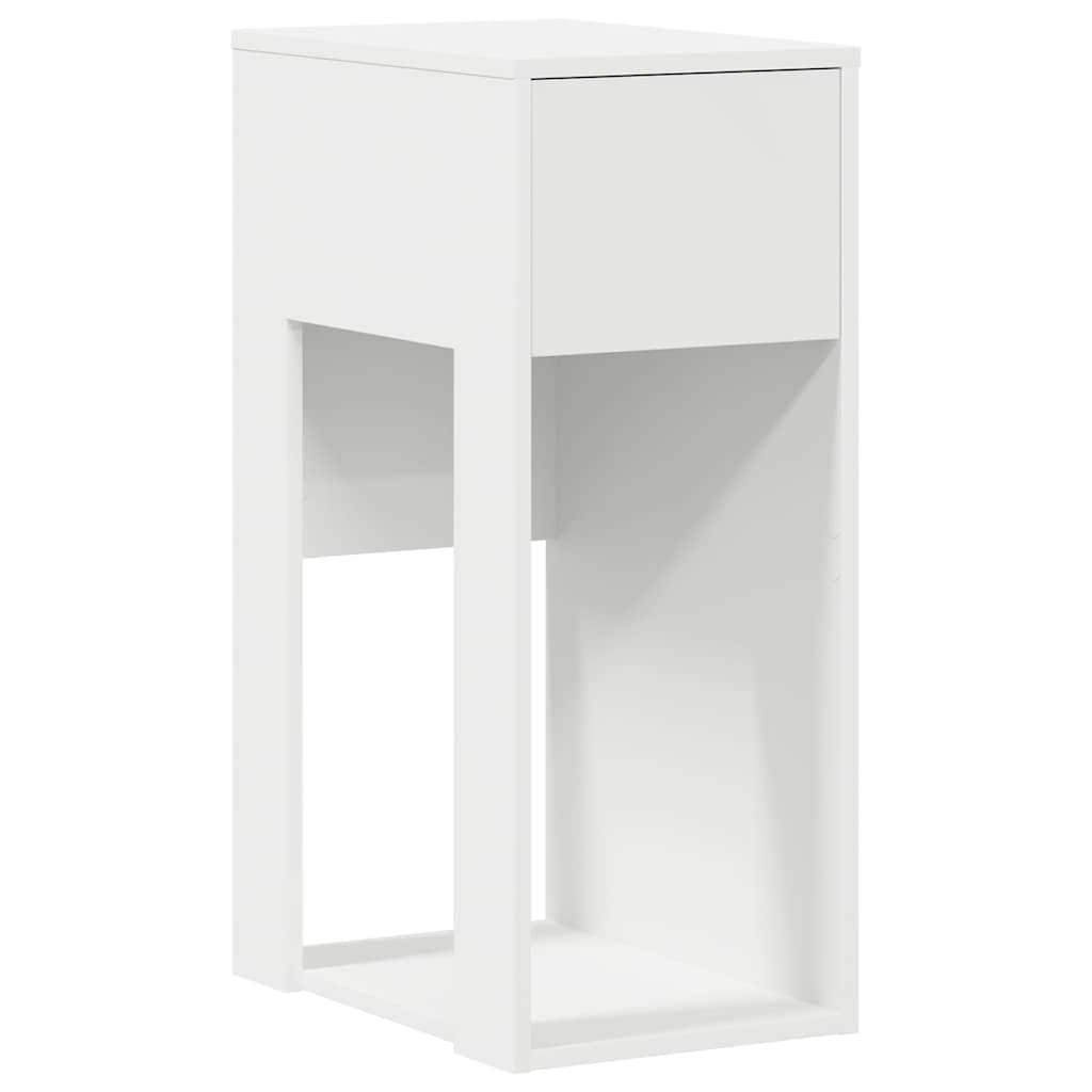 vidaXL Torre de ordenador con cajón blanco 30x44x74 cm