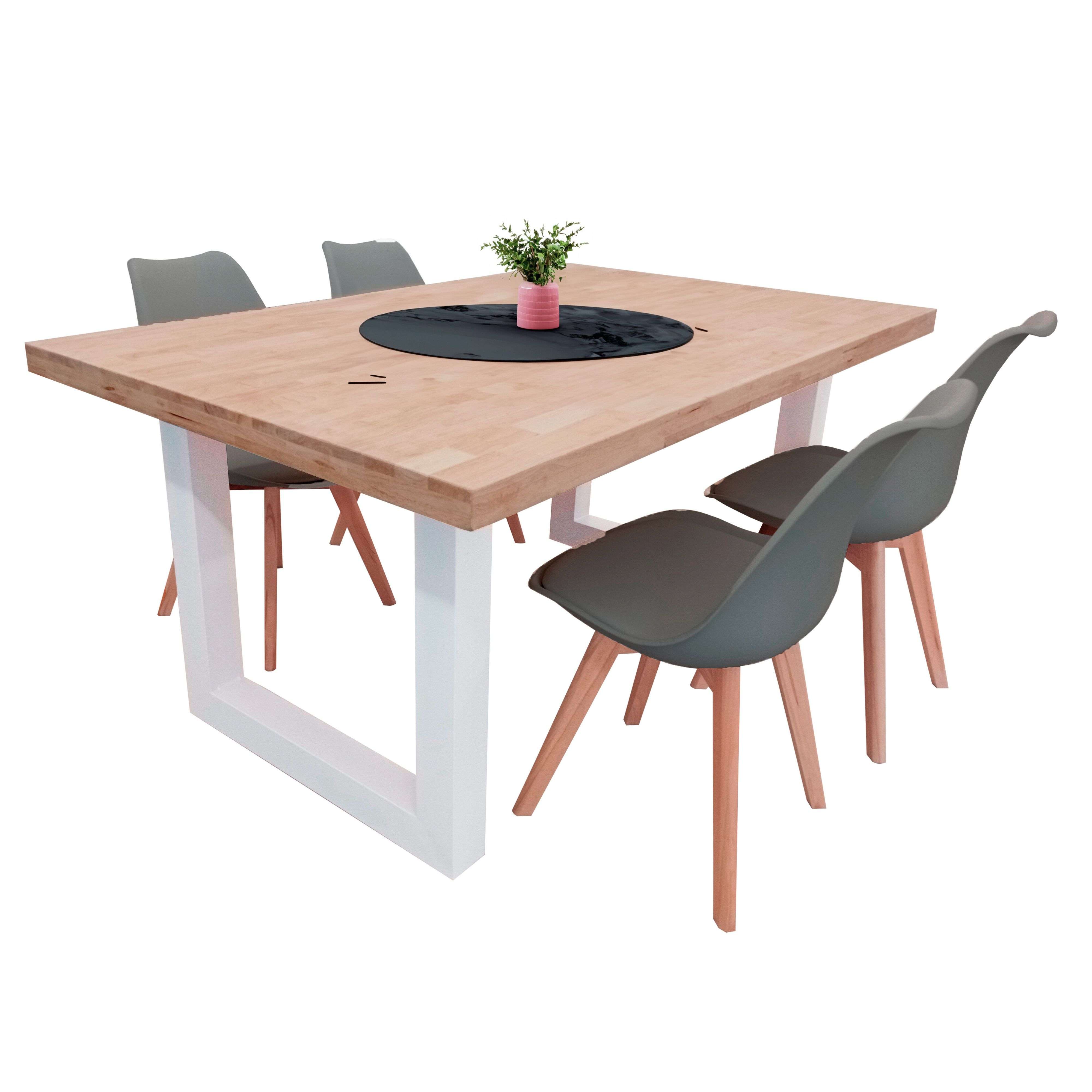 Miroytengo Conjunto de Mesa Fija + 4 Sillas Bristo en Varios Colores