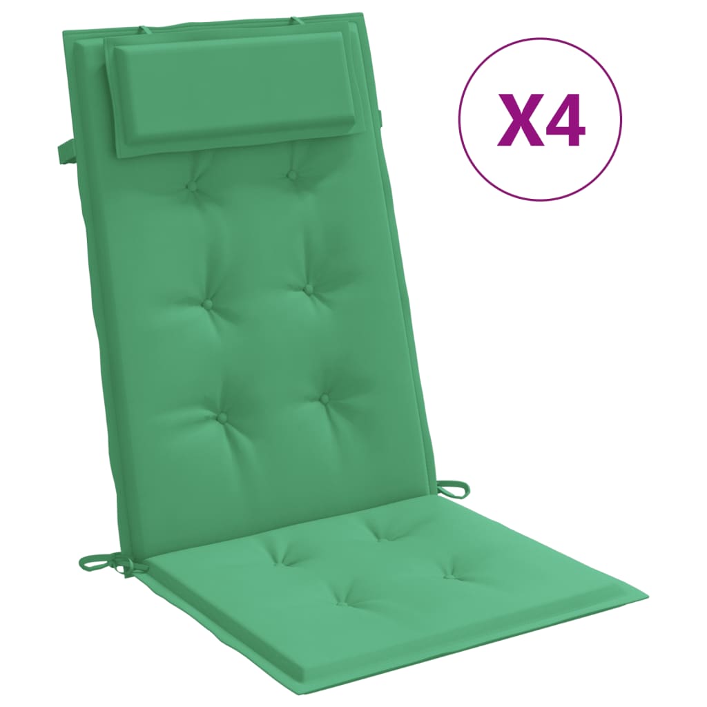 Vidaxl Cojines de Silla Respaldo Alto 4 Uds Tela Color Antracita