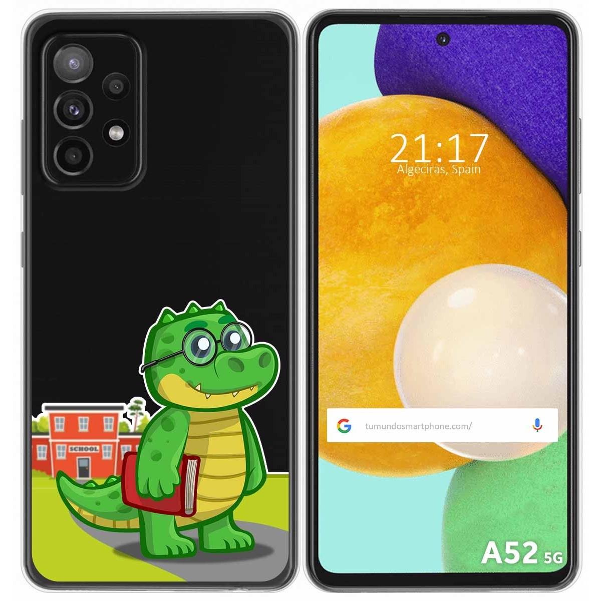 Tumundosmartphone Funda Gel Transparente para Samsung Galaxy A52 / A52 5G / A52s 5G diseño Coco Dibujos