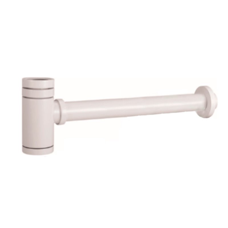 Imex SCL002/BL sifón para lavabo y bidé diseño botella latón blanco mate