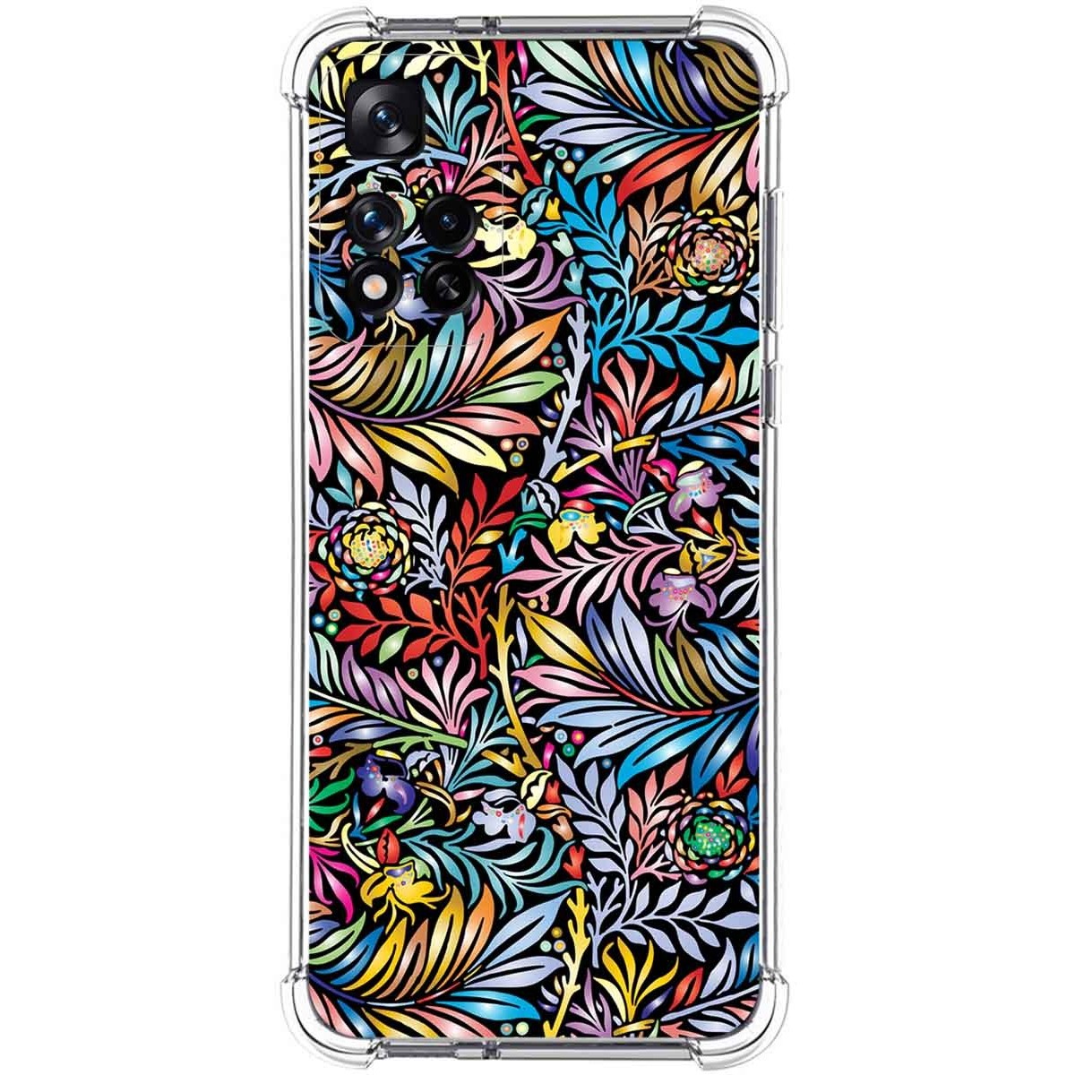 Funda Silicona Antigolpes para Xiaomi Redmi Note 11 Pro+ Plus 5G diseño Flores 04 Dibujos