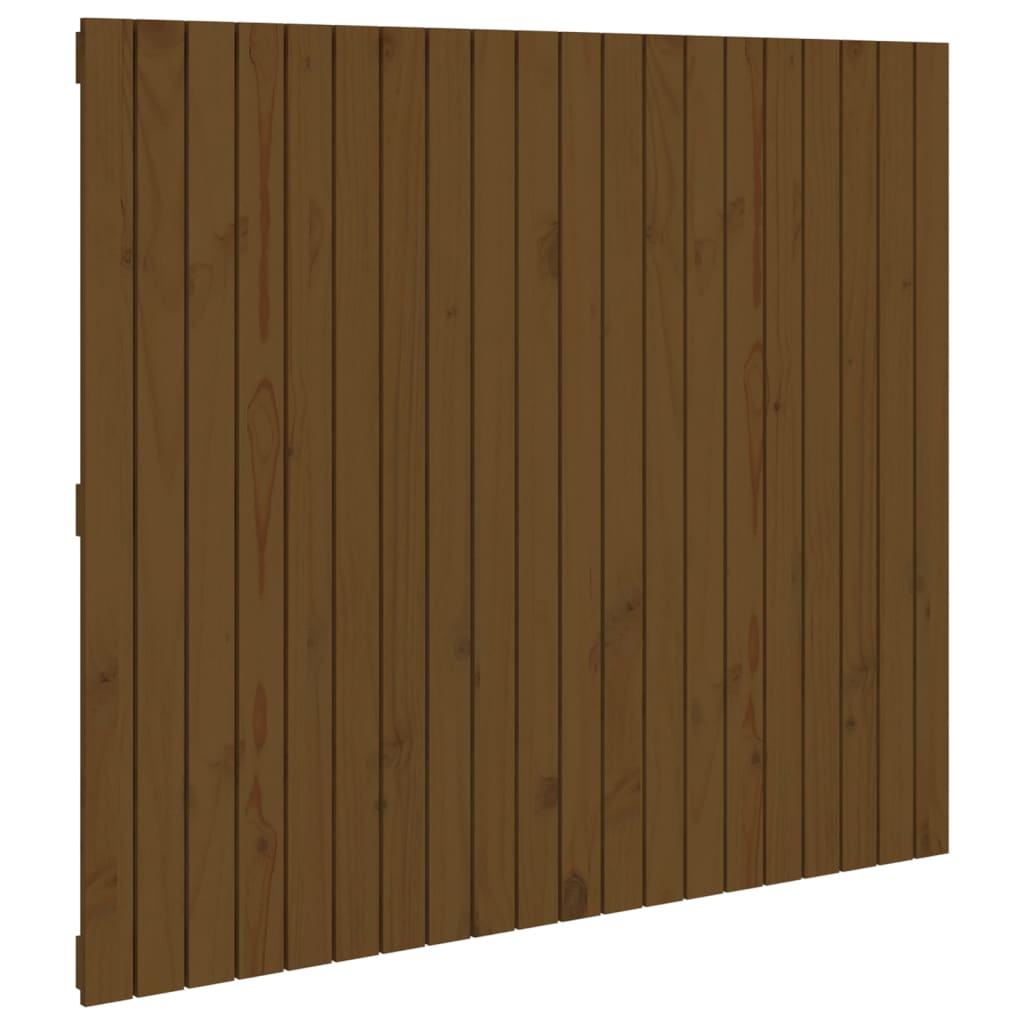 vidaXL Cabecero de cama de pared madera maciza de pino 127,5x3x110 cm