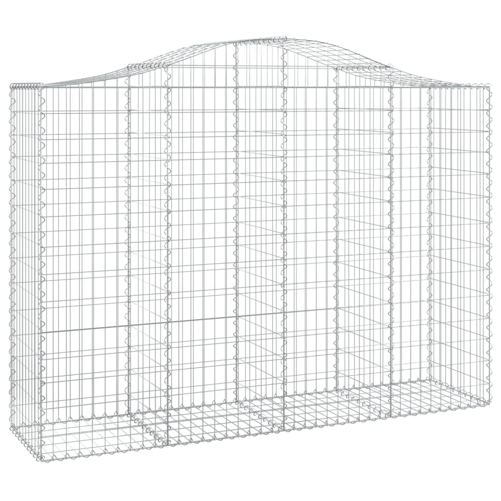 vidaXL Cestas gaviones 11 uds forma de arco hierro 200x50x140/160 cm