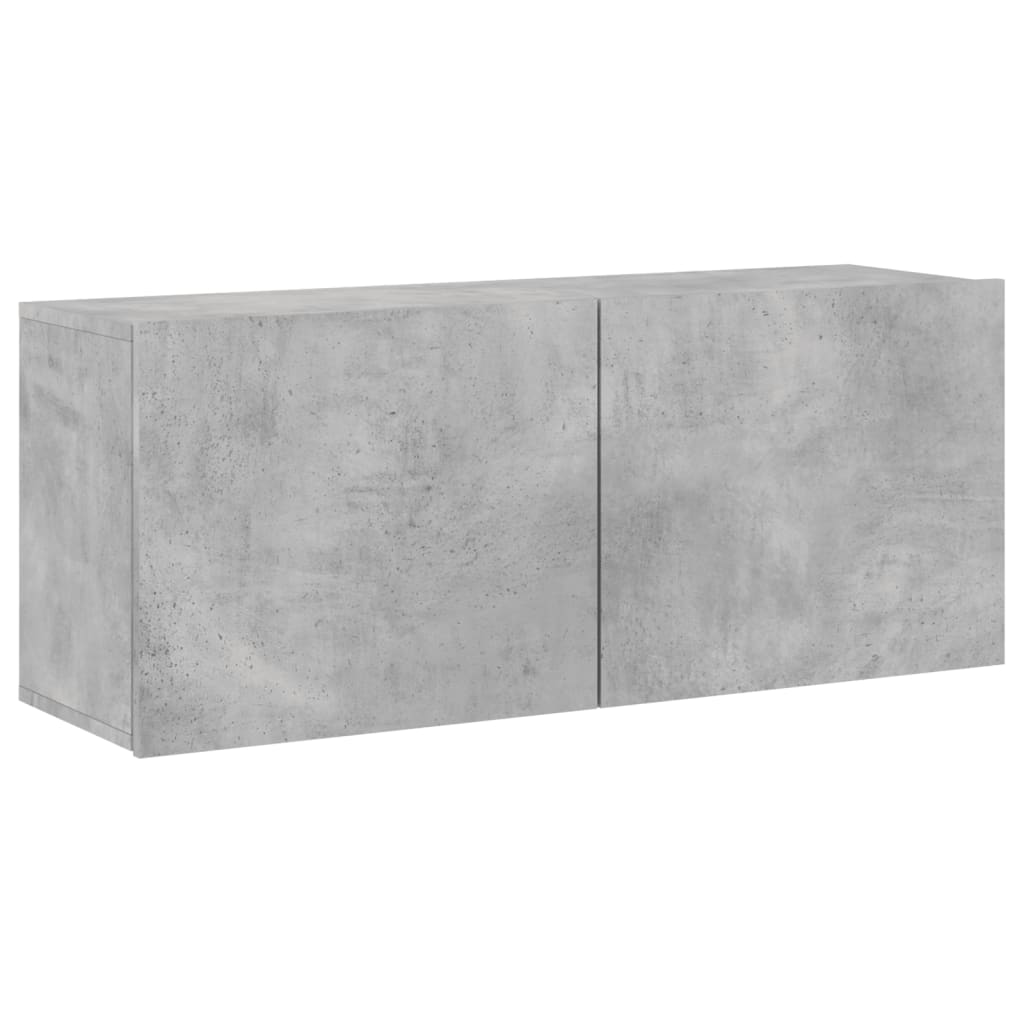 vidaXL Mueble para TV de pared gris hormigón 100x30x41 cm