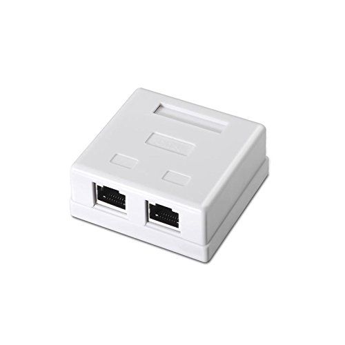 CABLEPELADO Caja de Superficie de 2 RJ45 Blanco (Cat 6, FTP)