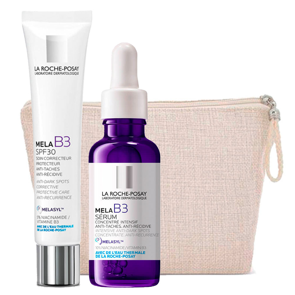 PACK La Roche-Posay B3 Sérum 30ml + La Roche-Posay Mela B3 SPF30 Crema 40ml + REGALO Anthelios Age Correct 15ml + REGALO Neceser Viaje
