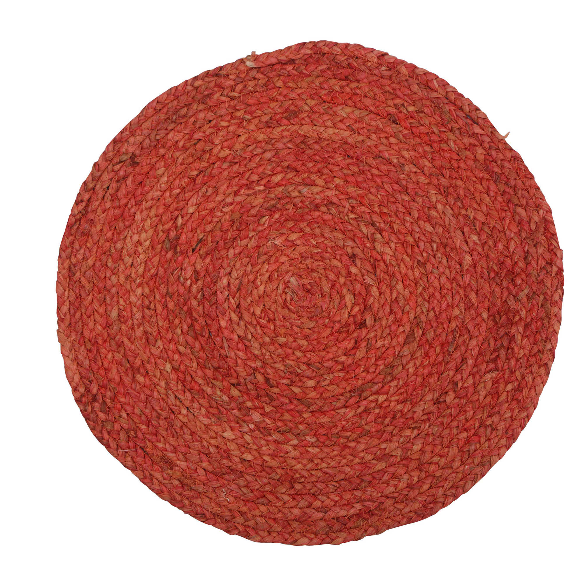 Salvamantel Redondo Rattan 38cm Zea Rojo - Protege Tu Mesa con Estilo