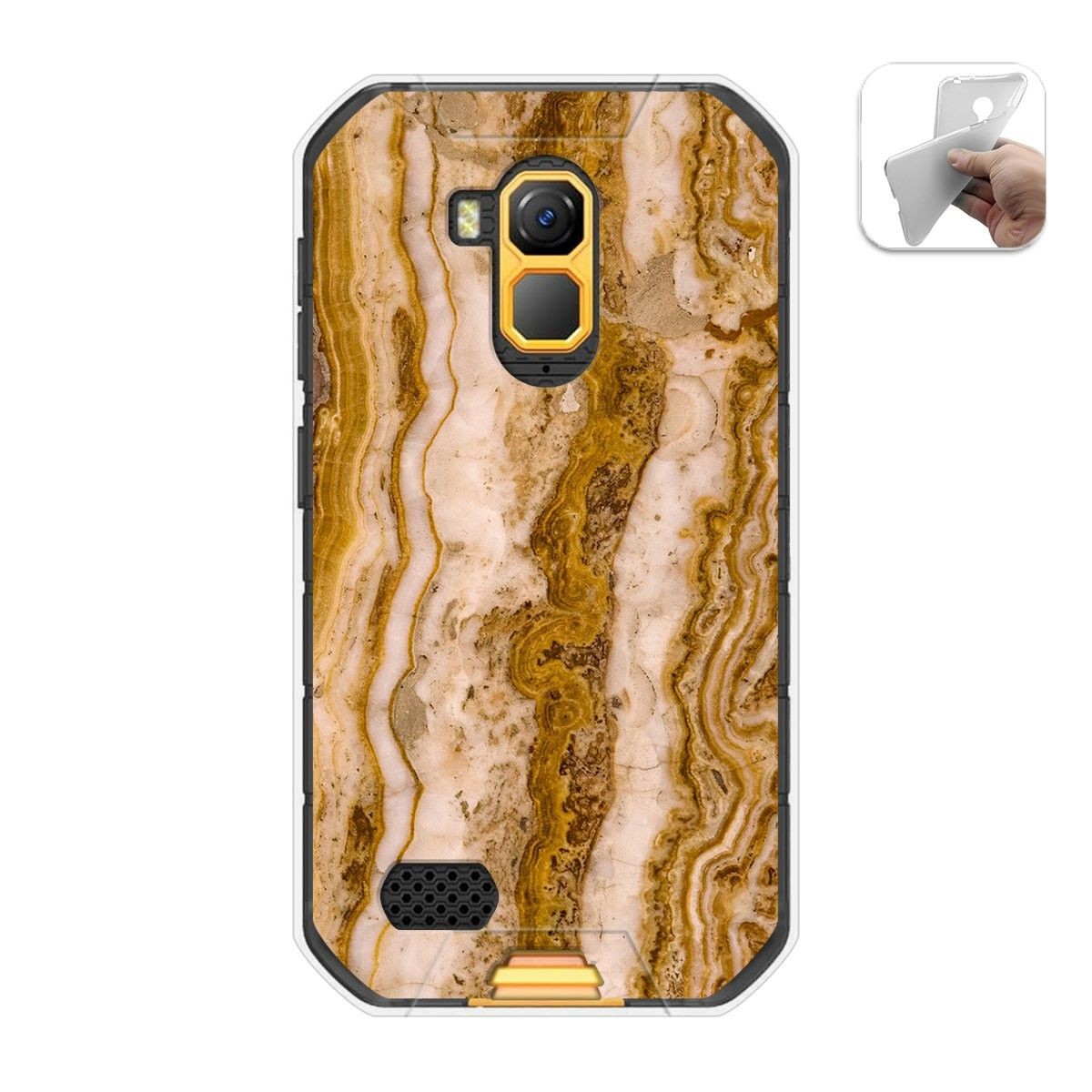 Tumundosmartphone Funda Gel Tpu para Ulefone Armor X7 / X7 Pro diseño Mármol 10 Dibujos