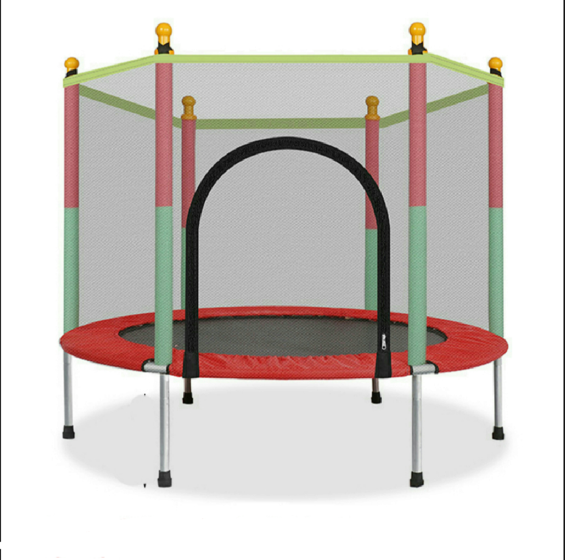 NO - ALLINLIFE Trampolín portátil para niños ALLINLIFE de 120 cm / 140 cm, ideal para regalo de Navidad, espuma anticolisión para saltar y actividades de trampolín interior en trampolín interior para 4-15 años