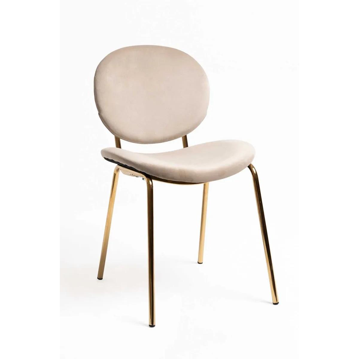 Regalos Miguel - Sillas Comedor - Silla Lenor Golden Terciopelo - Beige